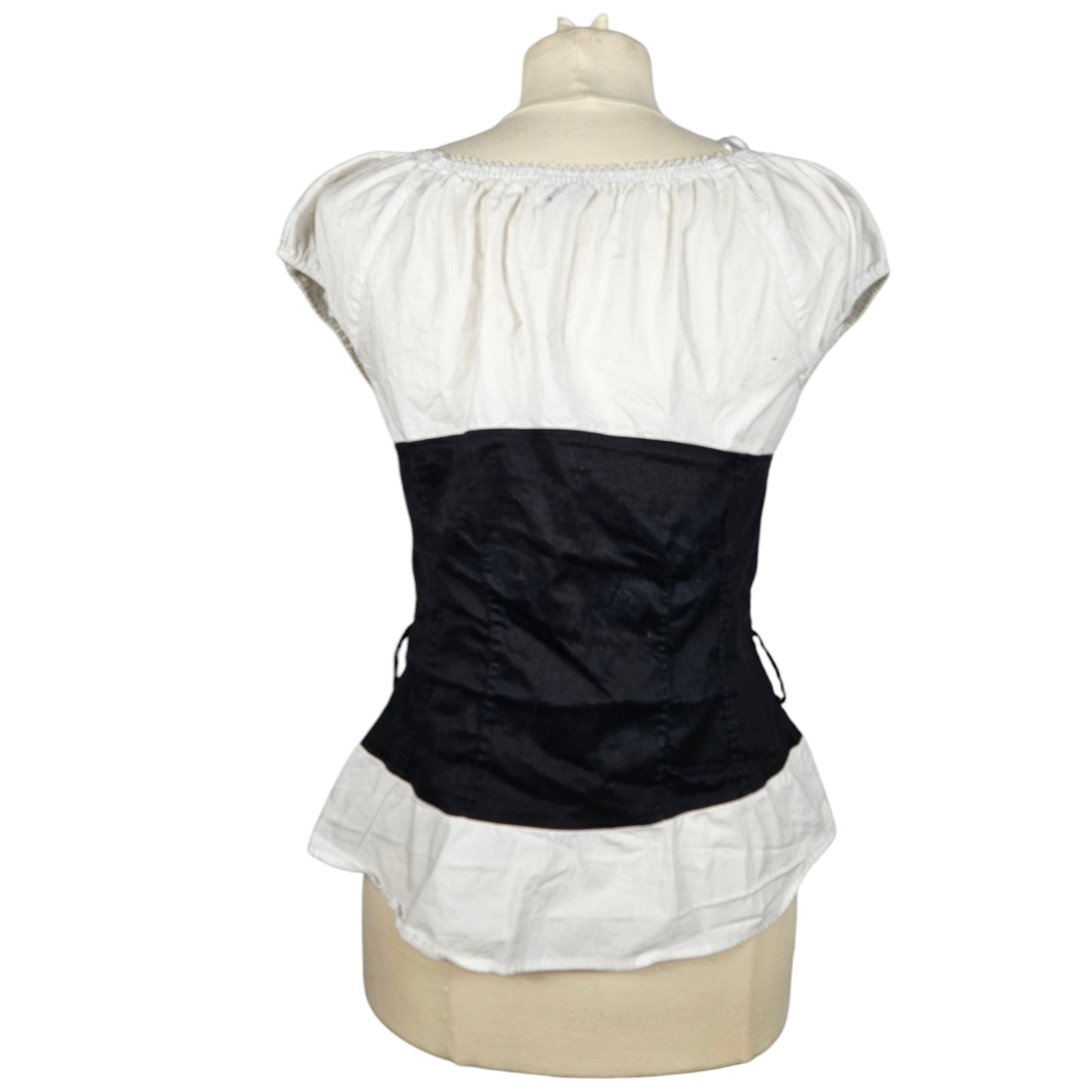 Top milkmaid noir et blanc