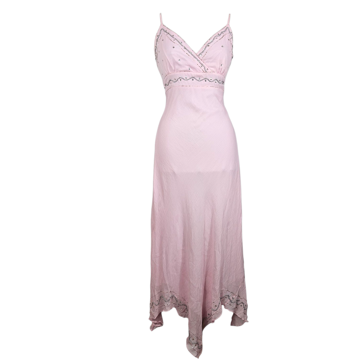 Robe en voile brodé de perles