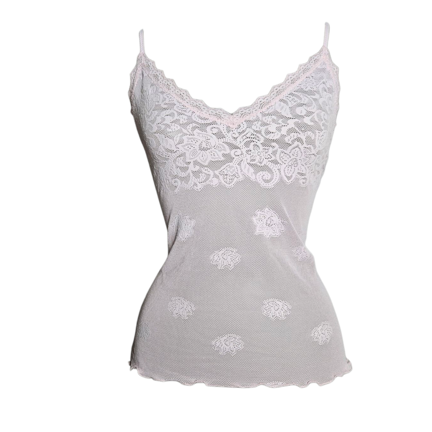 Débardeur tout en dentelle lilas