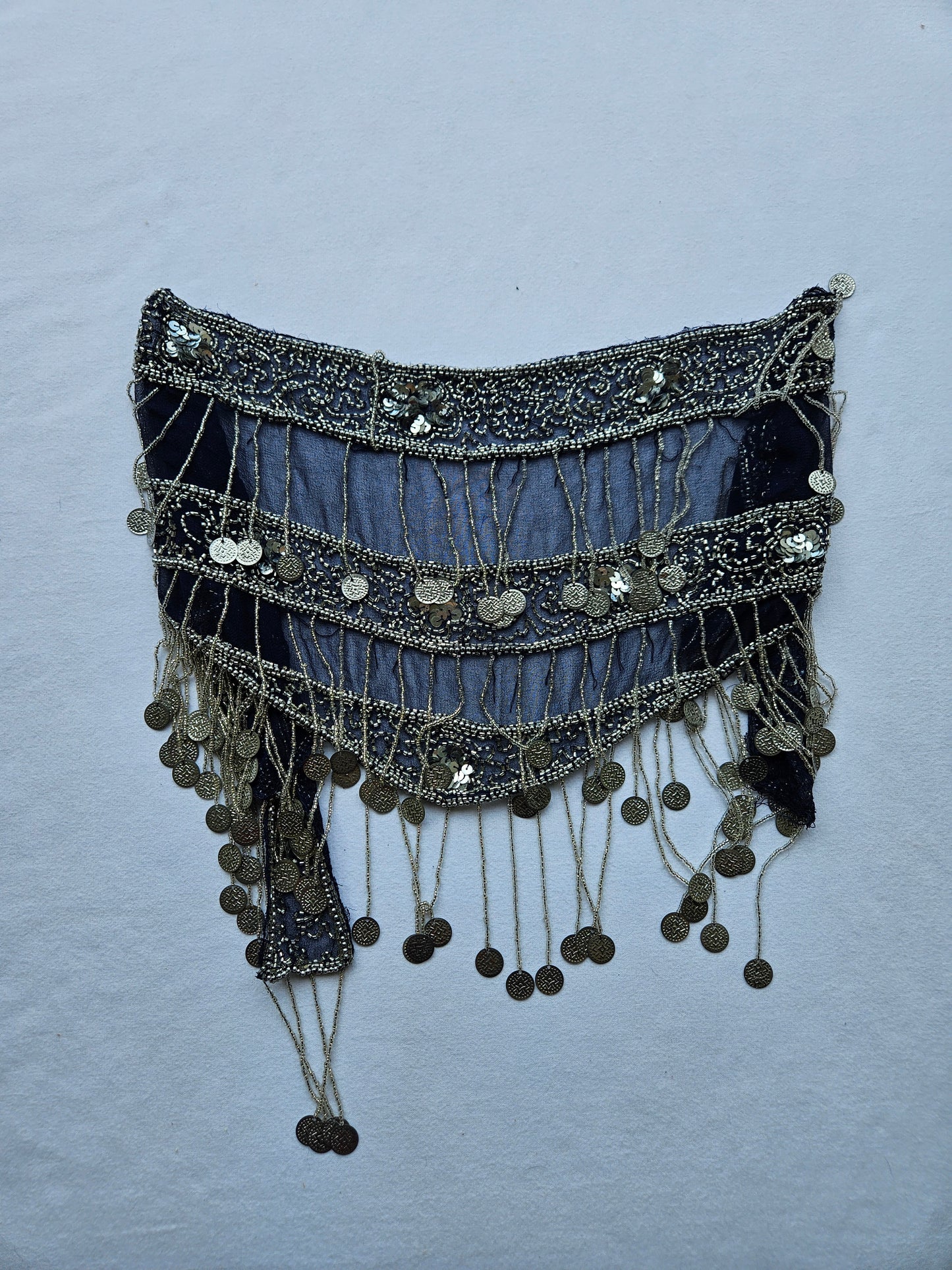 Veil and sequin belt