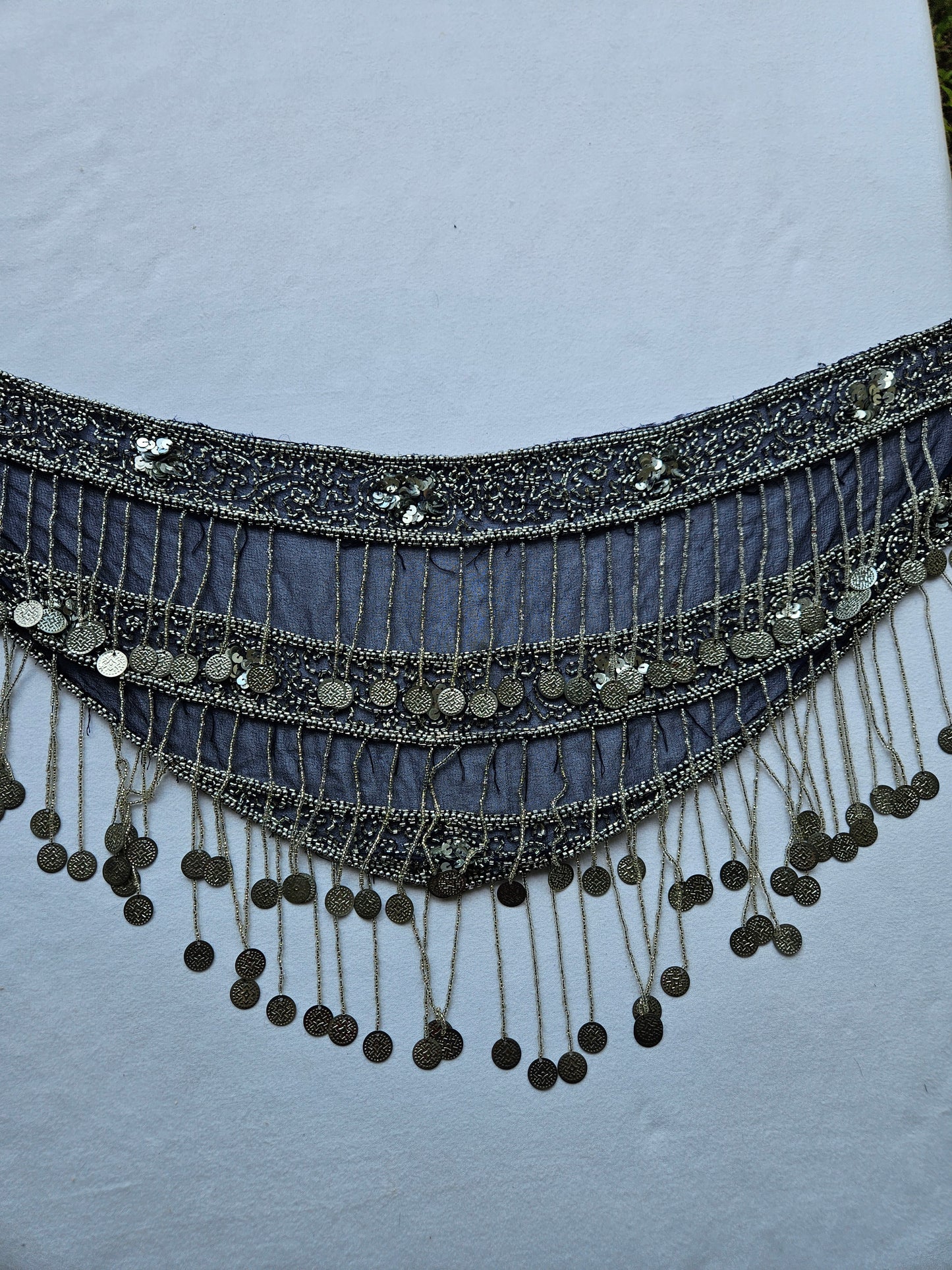 Veil and sequin belt