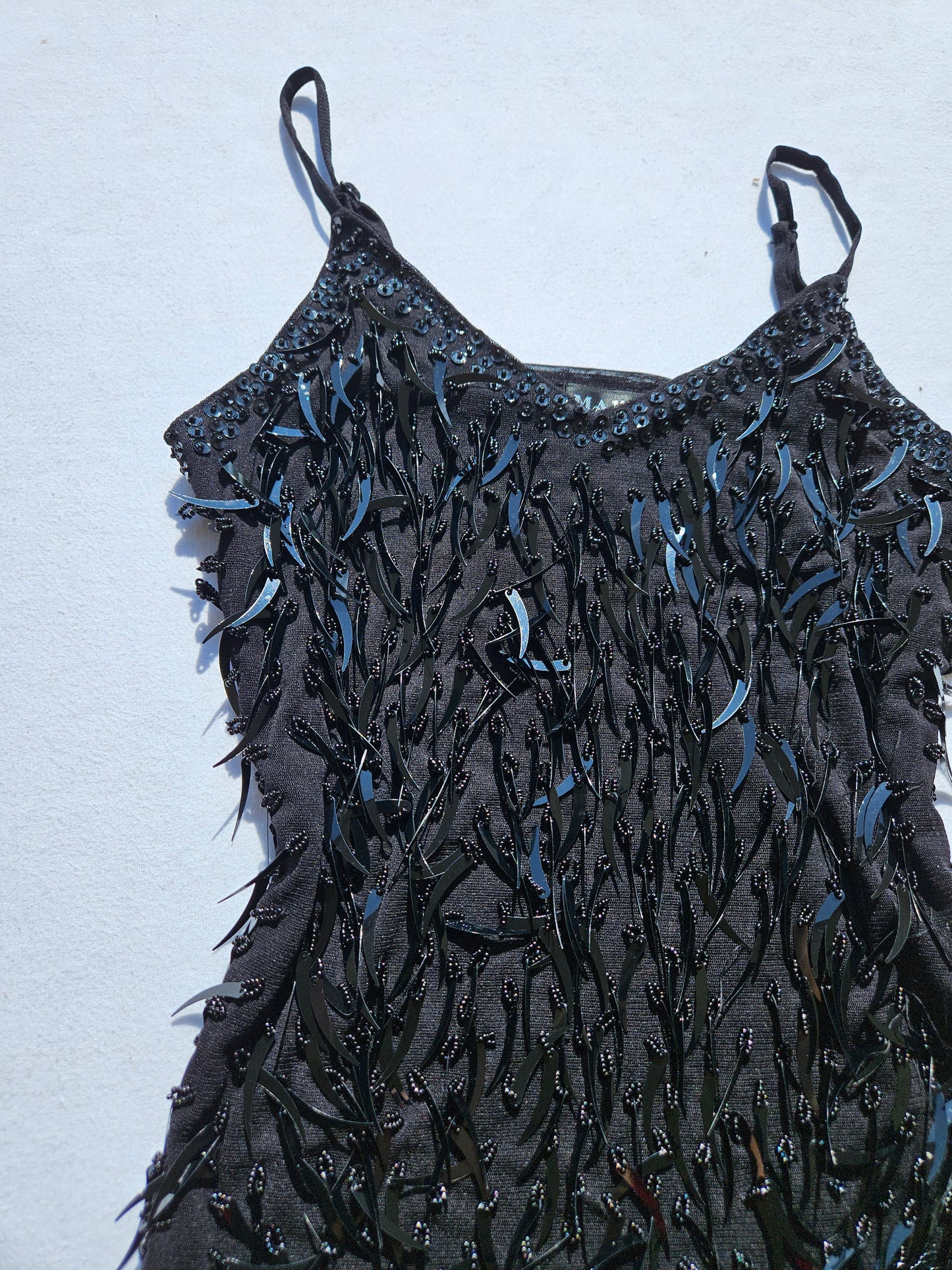 Sequin-embroidered voile top