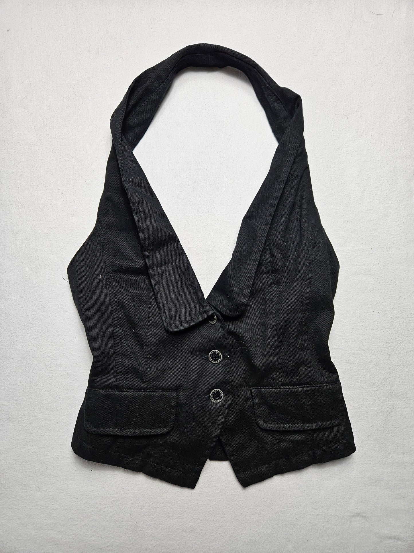 Veste barman dos nu noire