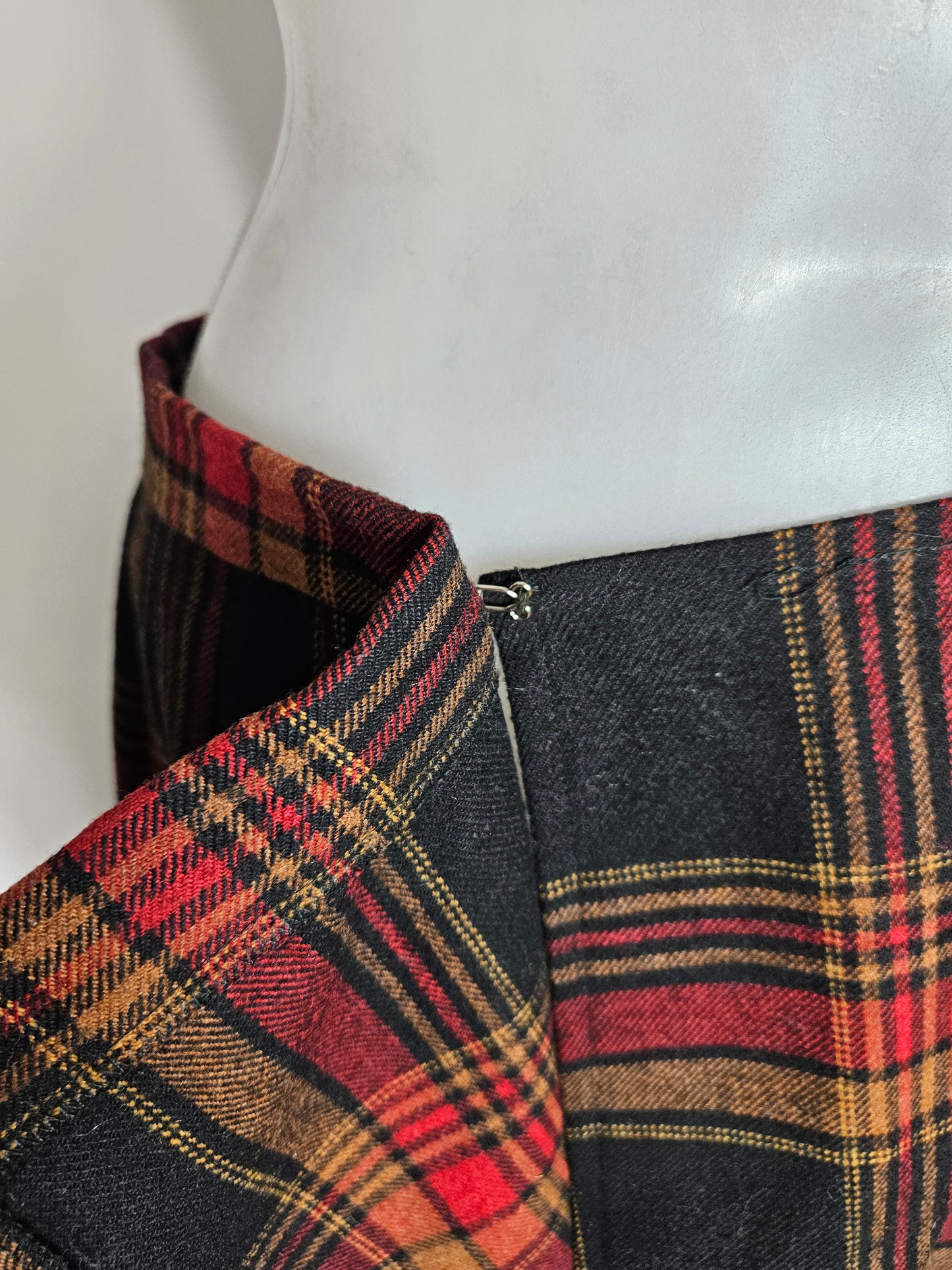 Jupe portefeuille tartan