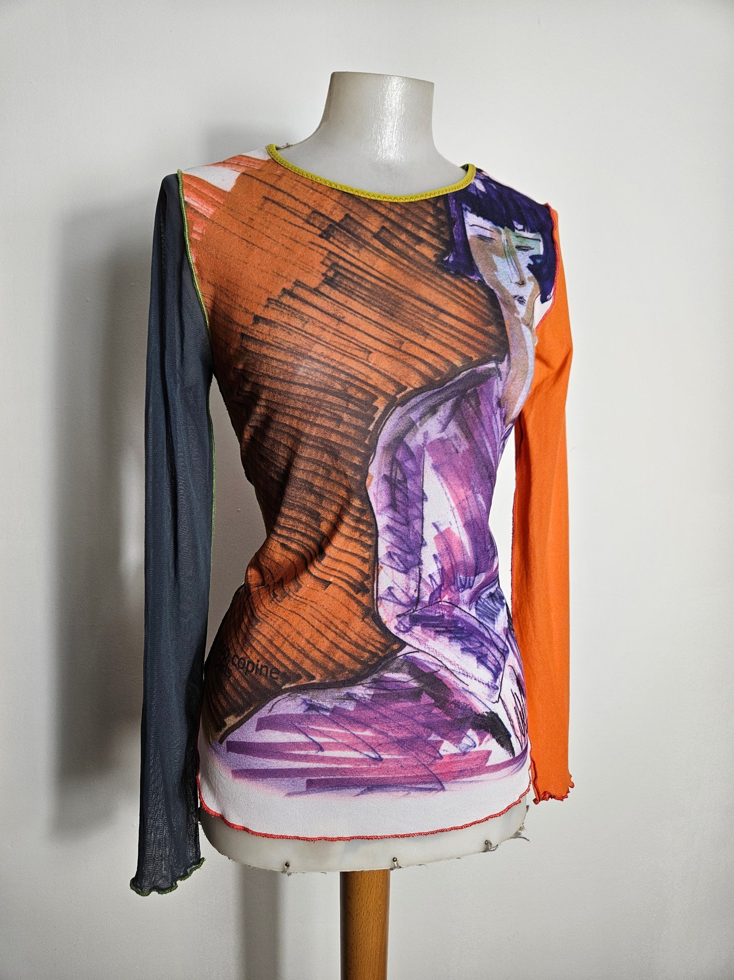 Haut en voile motif personnage Cop Copine