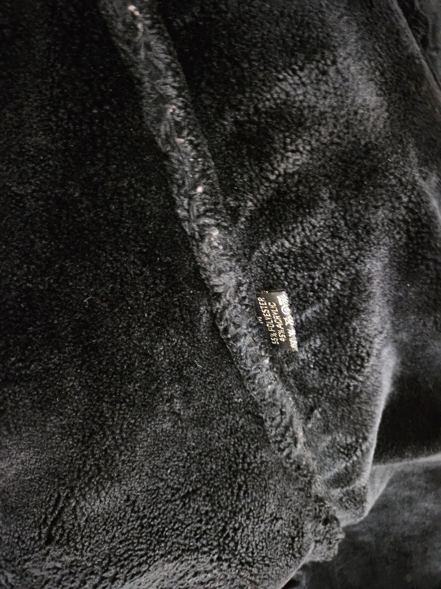 Afghan coat simili cuir et fausse fourrure