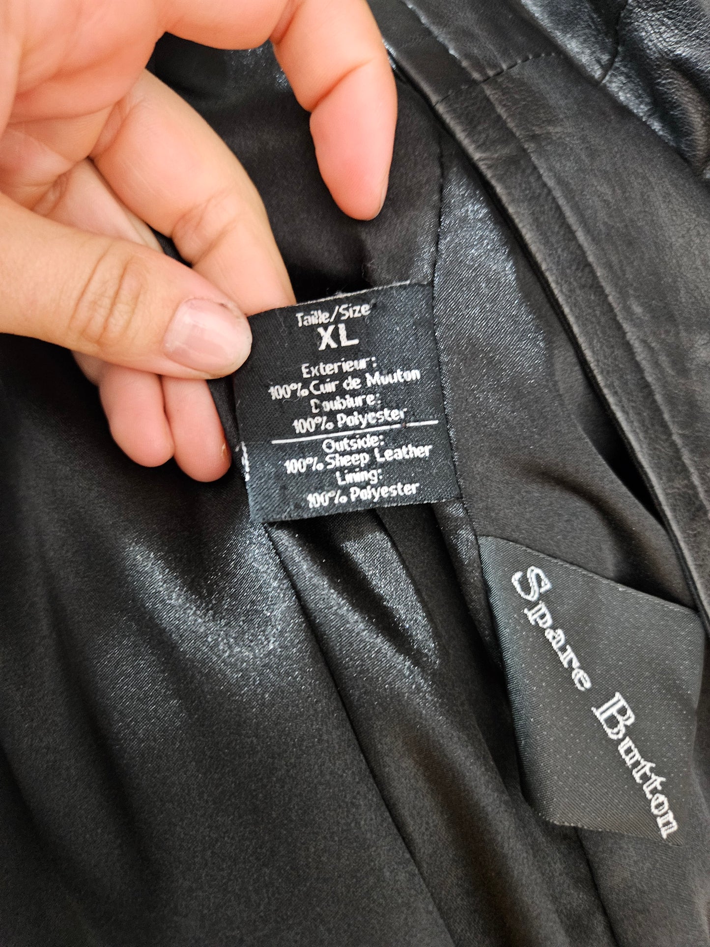 Trench en cuir mi long