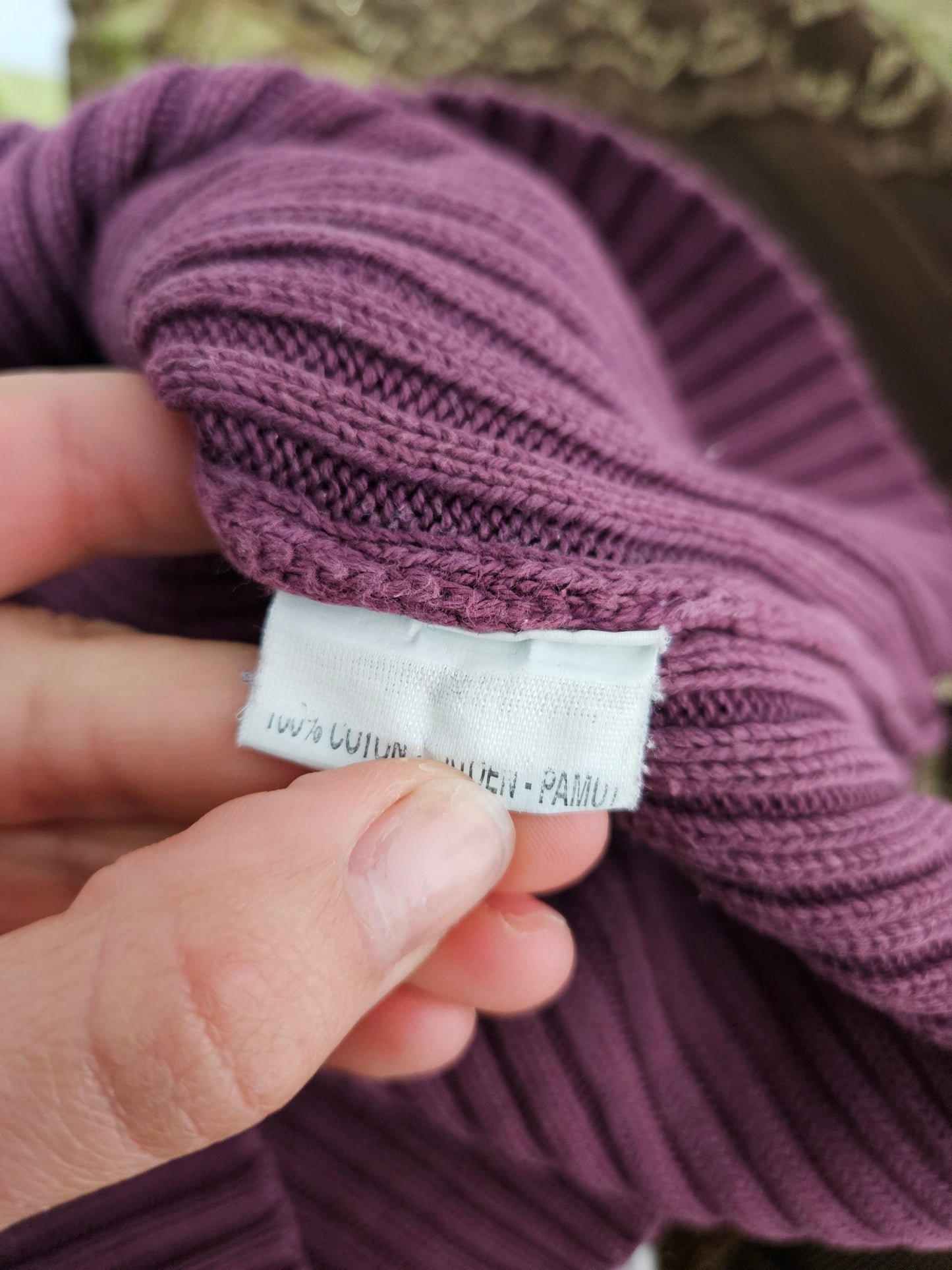 Pull côtelé bordeau à zip