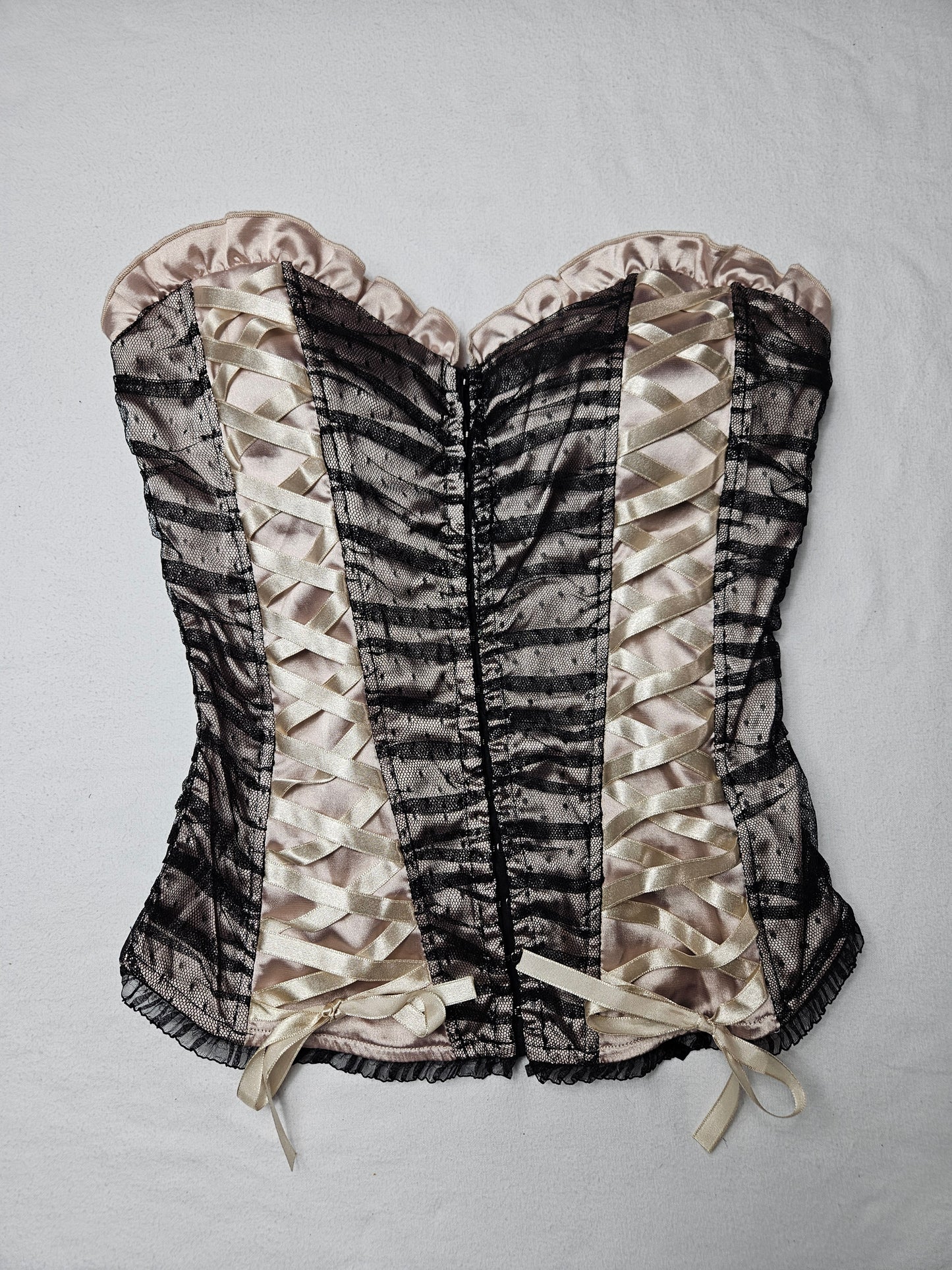Bustier en voile et satin
