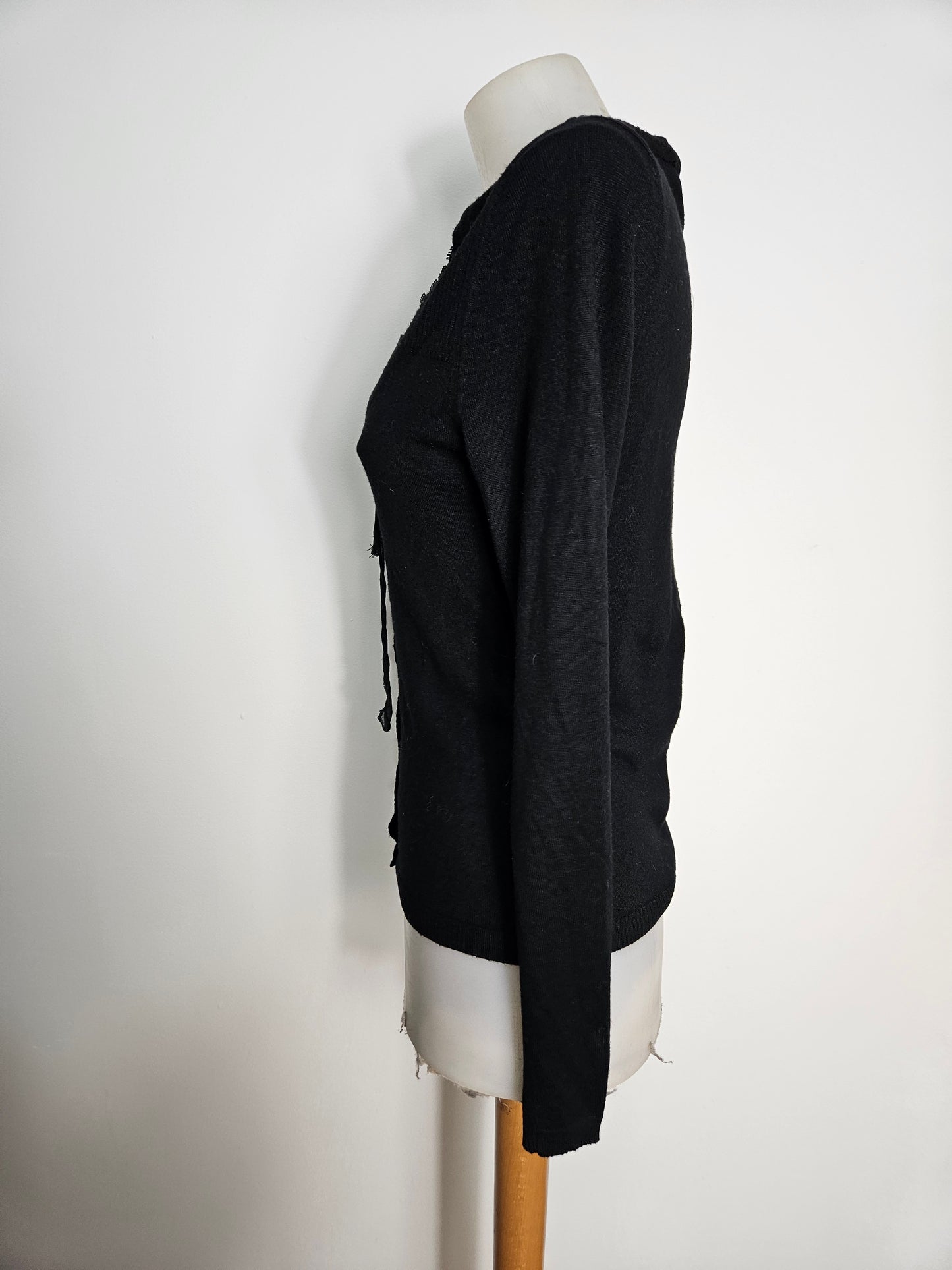 Haut noir maille fine