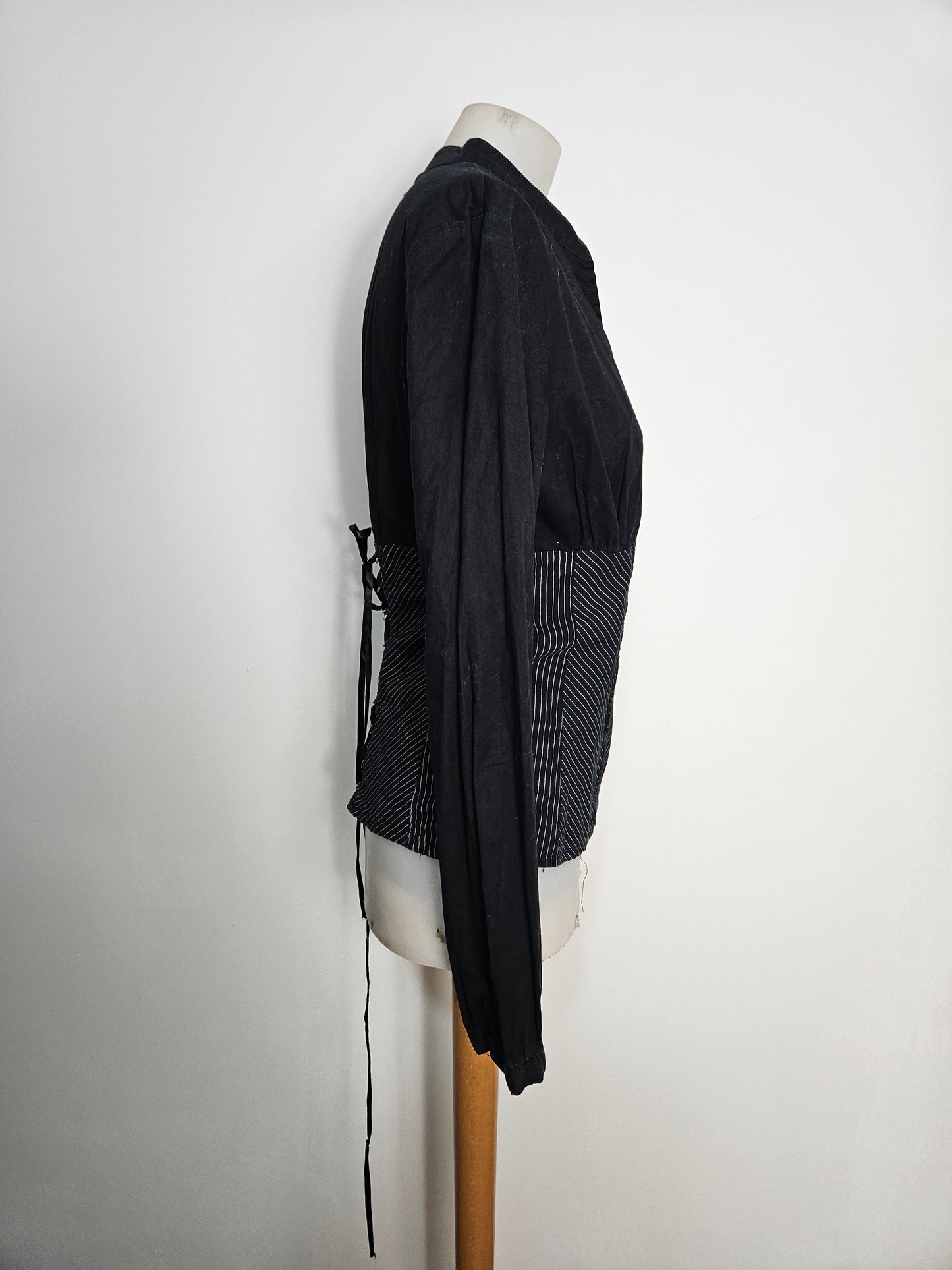 Chemise rayée dos lacé