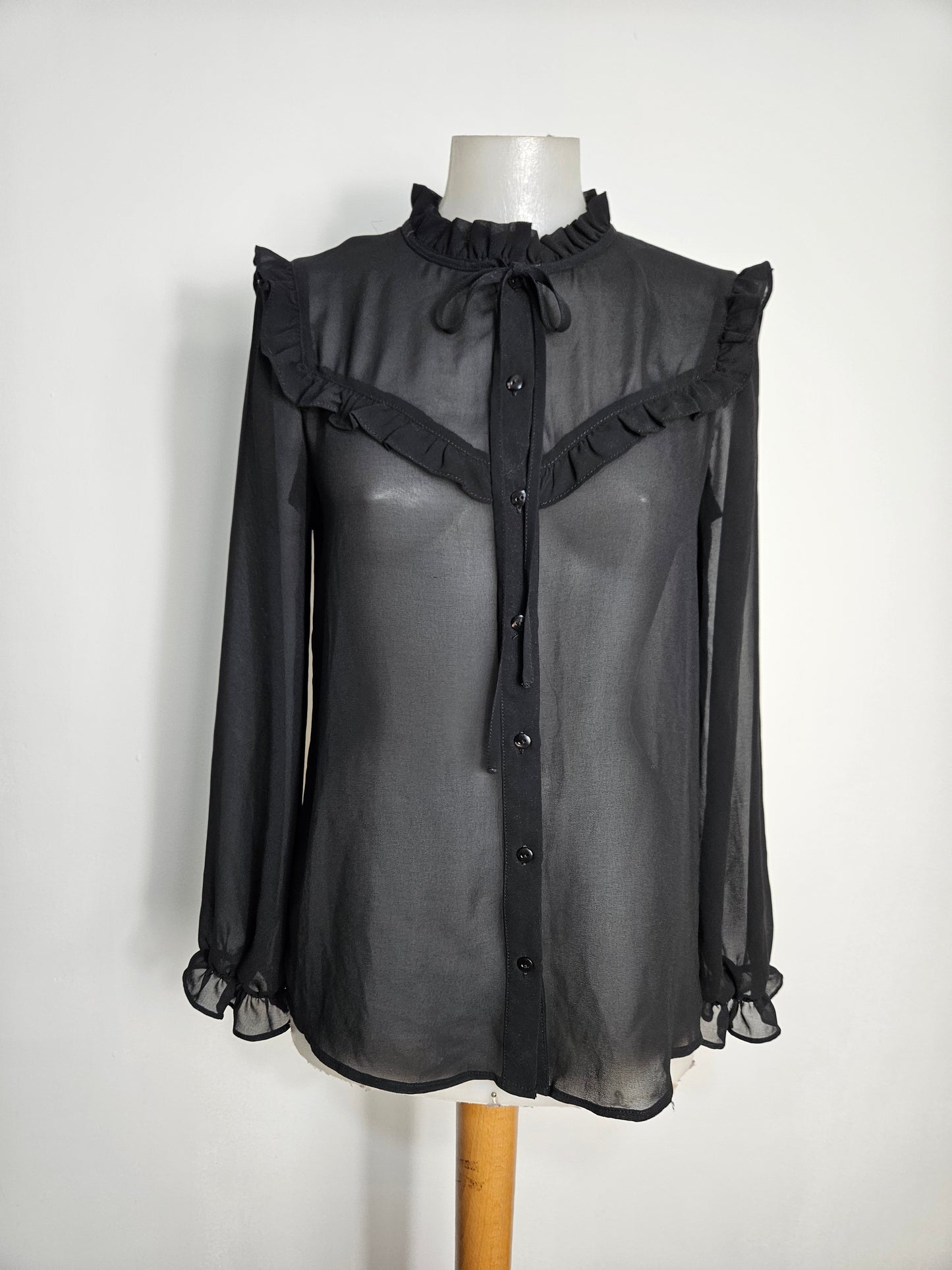 Chemisier en voile noir