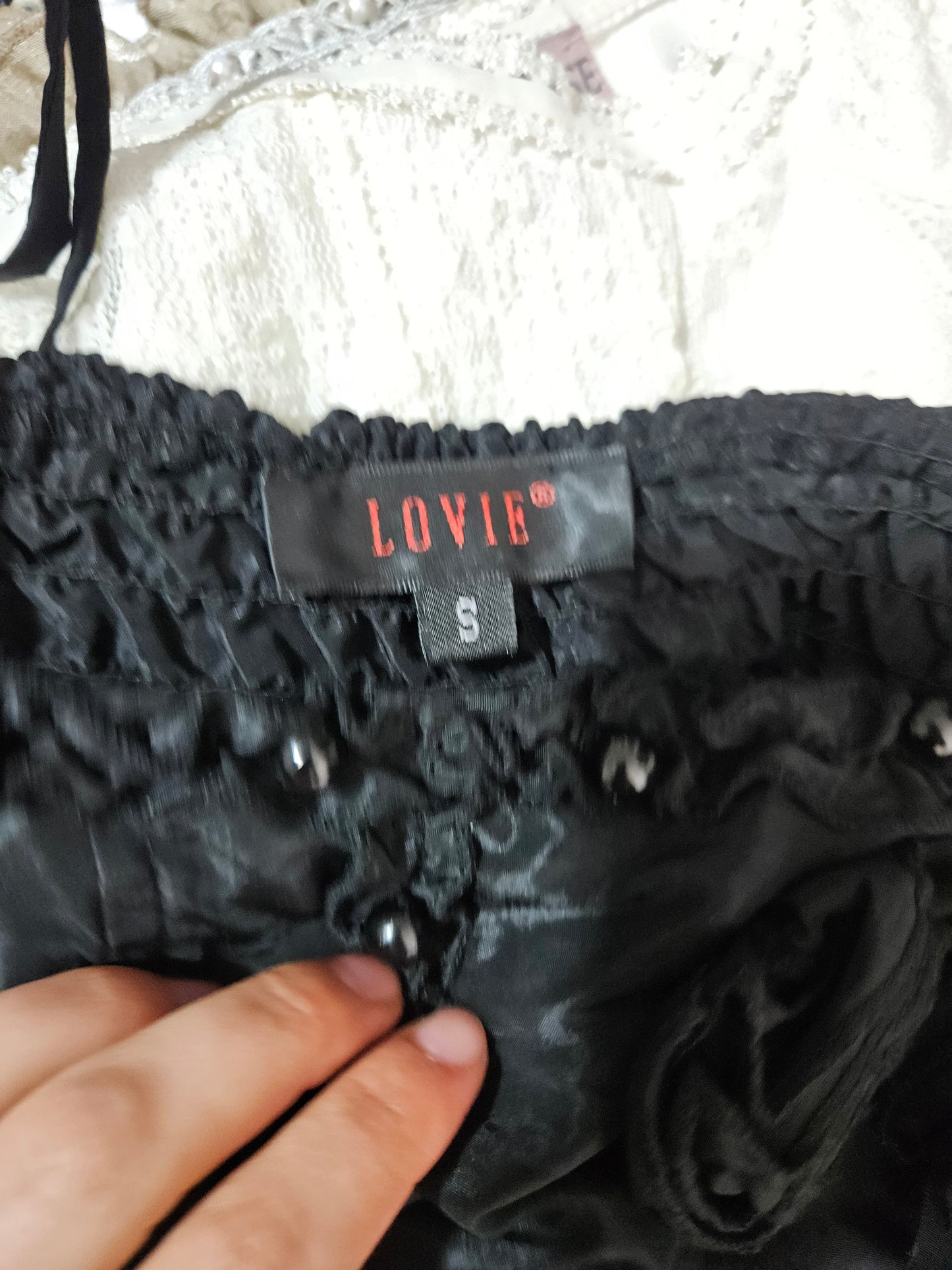 Bustier satiné noir