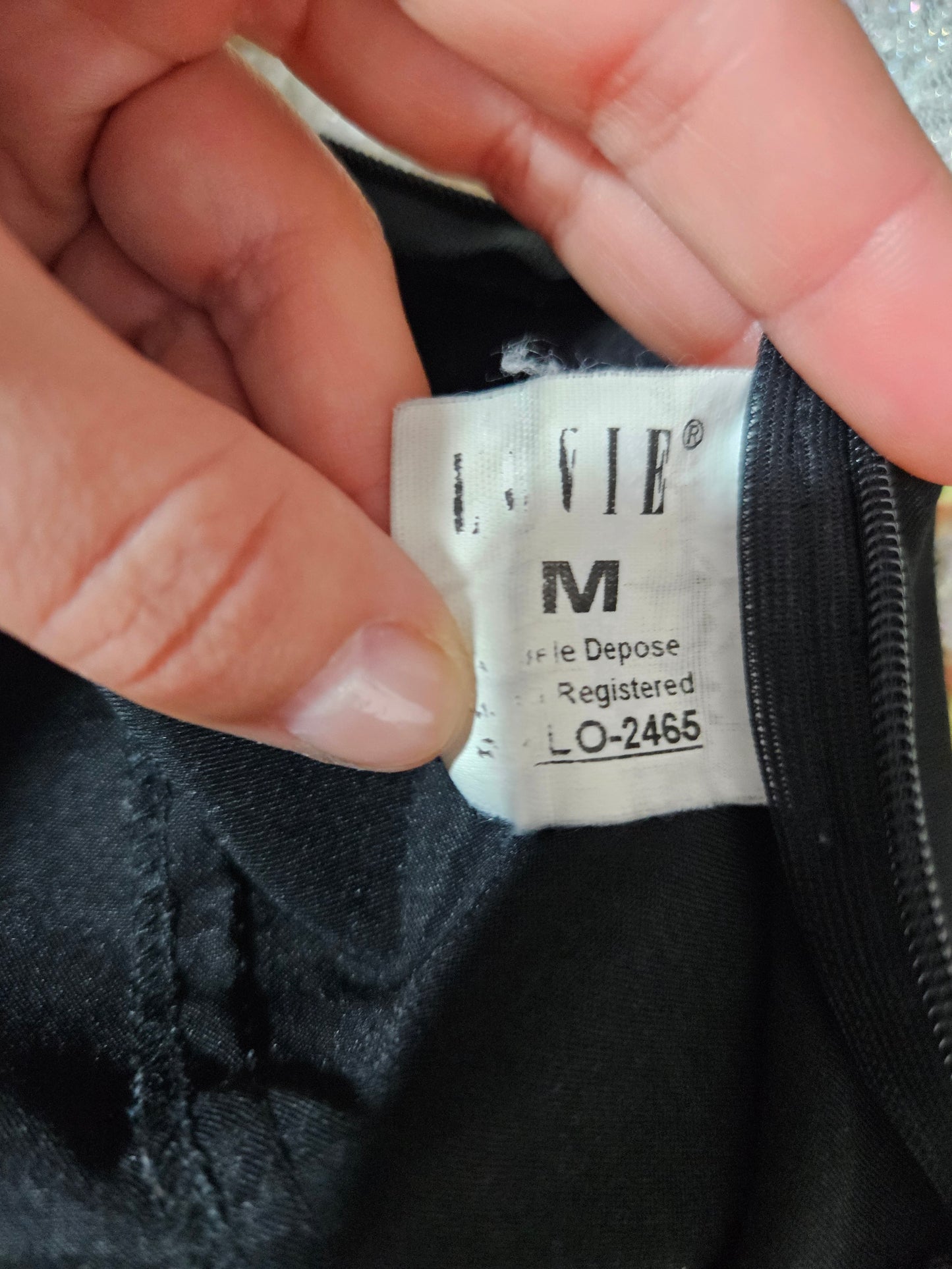 Haut esprit corset satiné noir