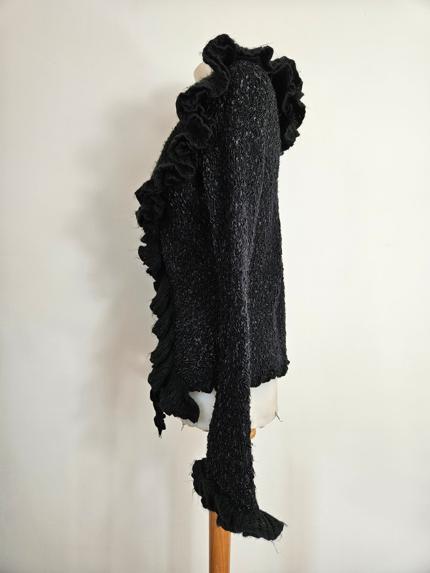 Cardigan à volants noir