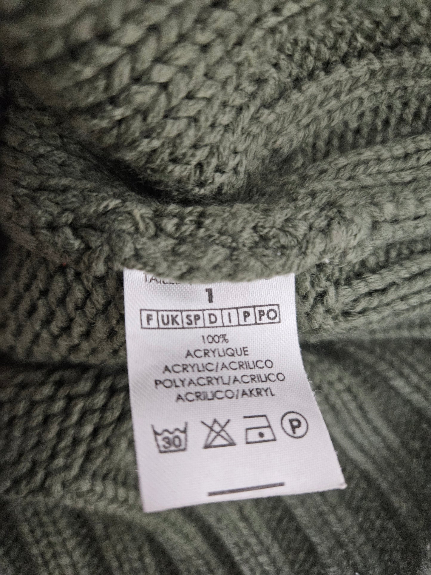 Pull kaki col boutonné