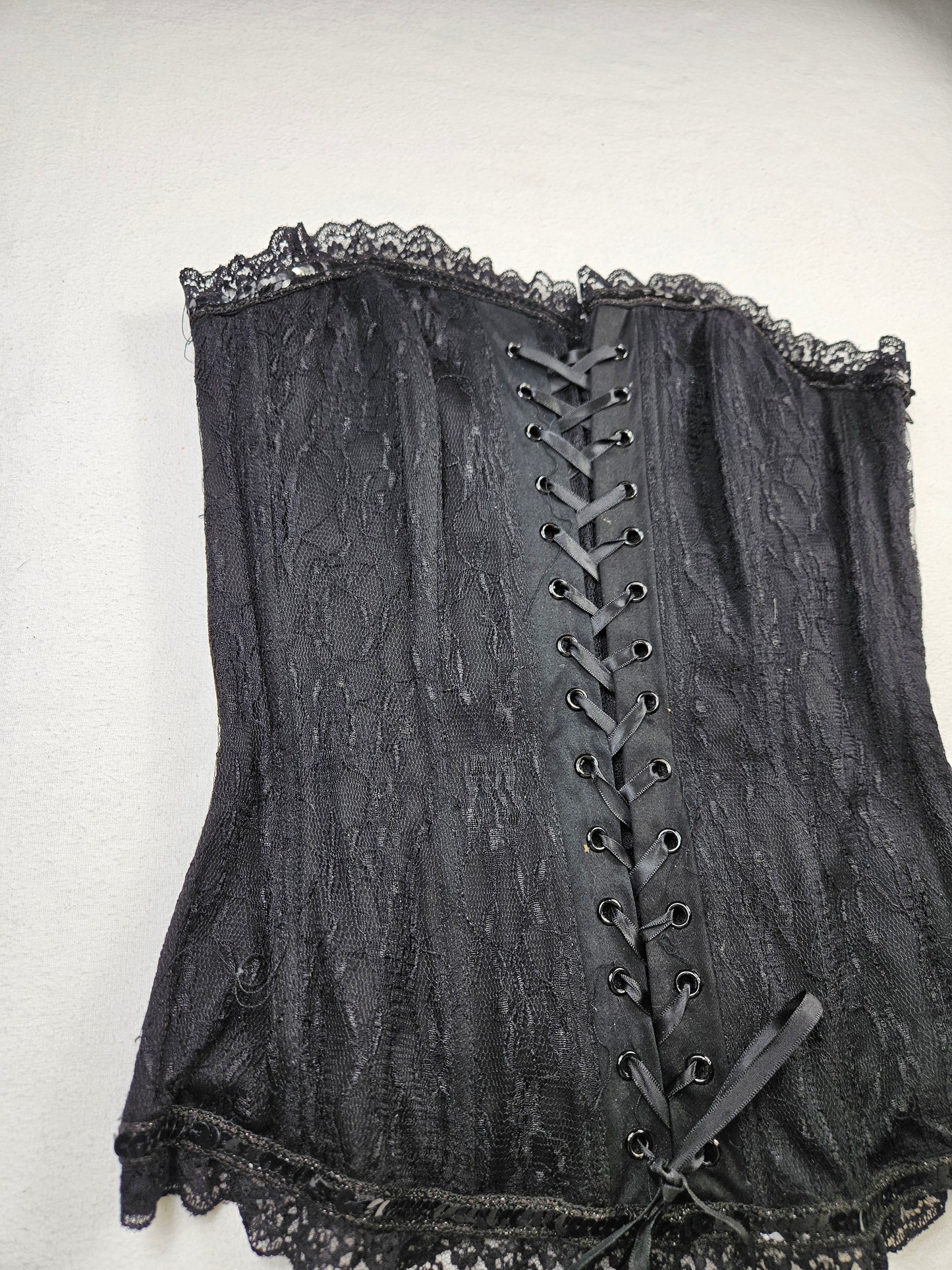Bustier corseté noir