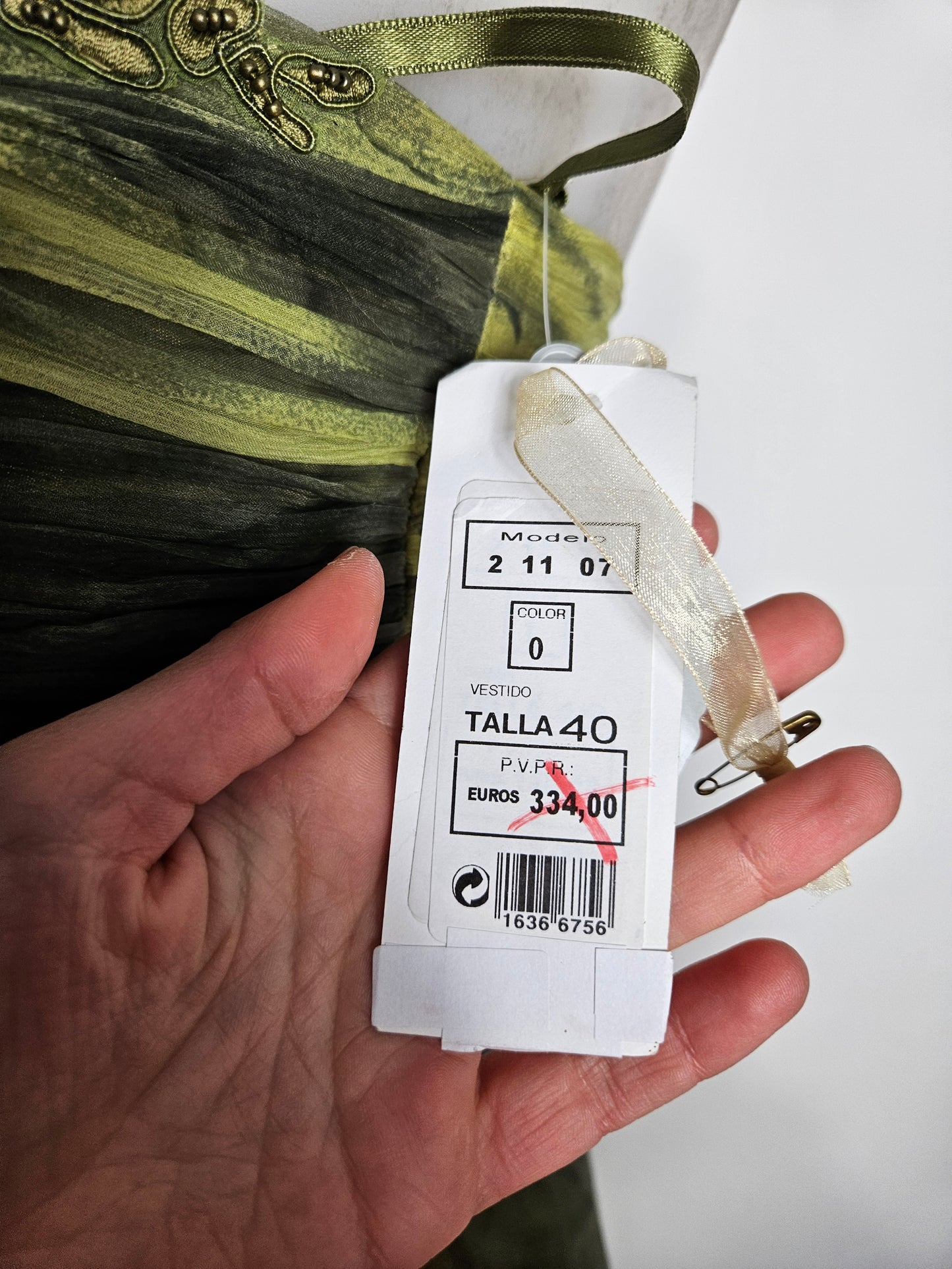 Silk dress with embroidery