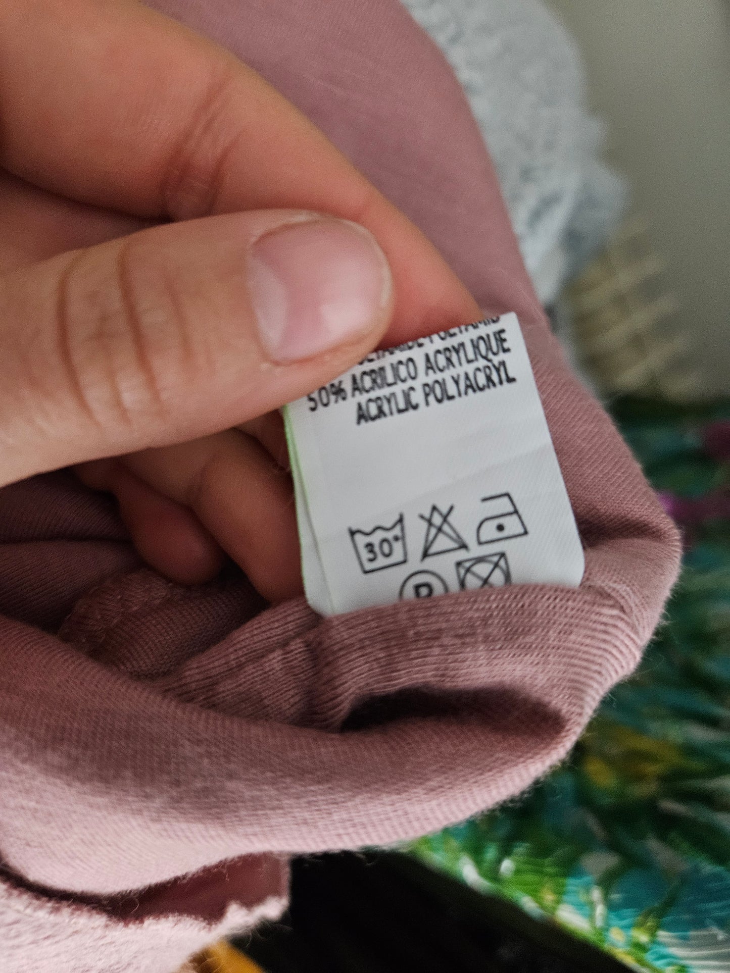 Powder pink top with lace details