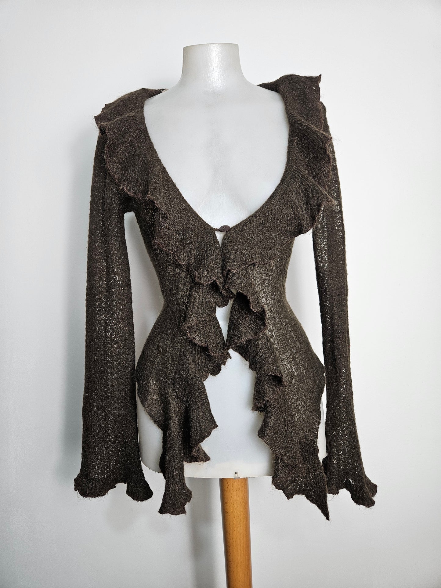 Brown crochet cardigan