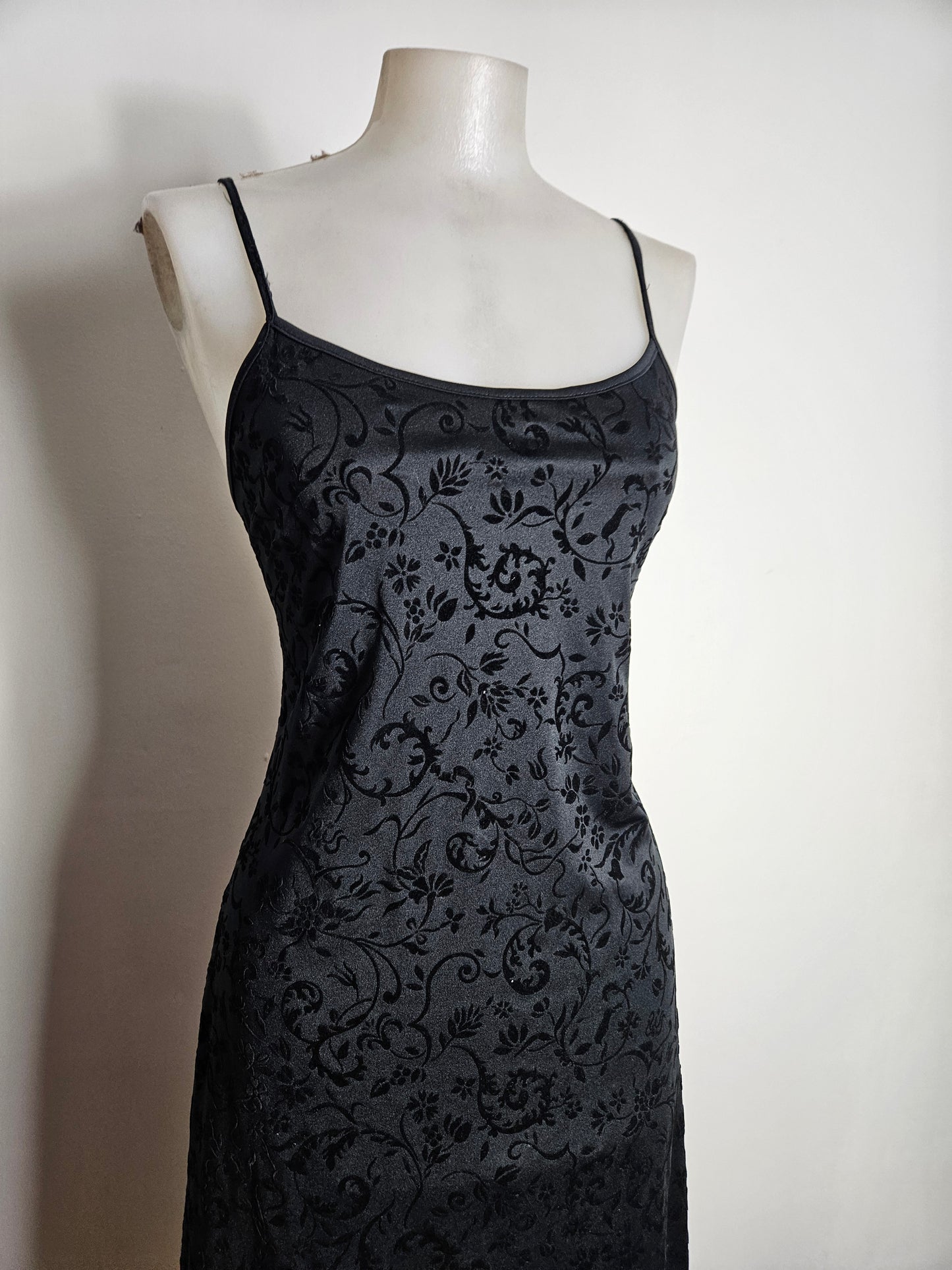 Robe maxi motif en velours