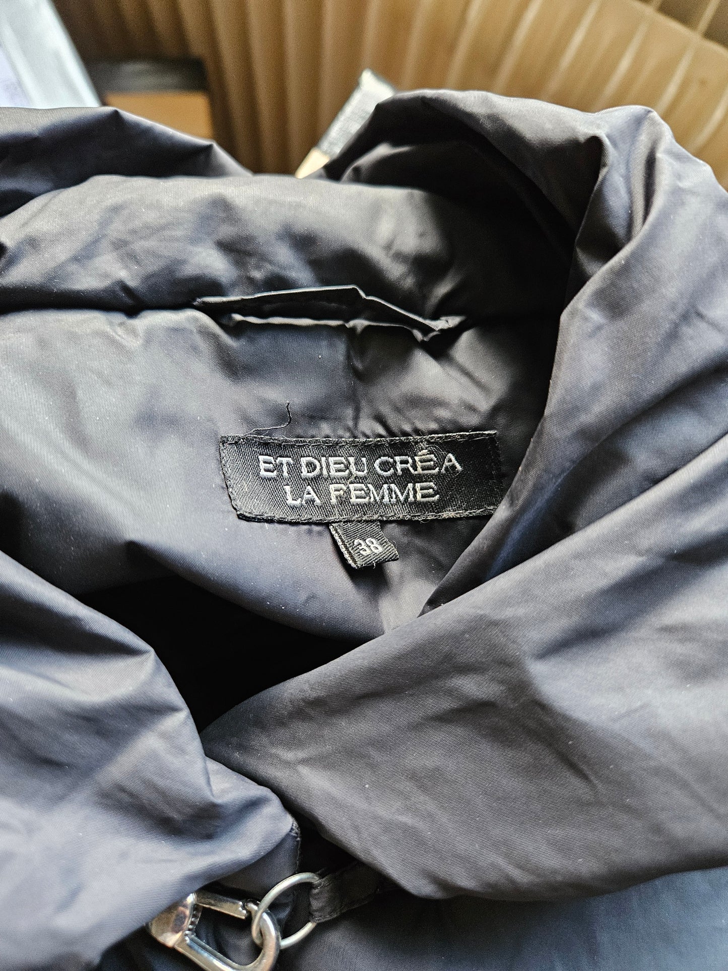 Manteau doudoune fermeture crochets