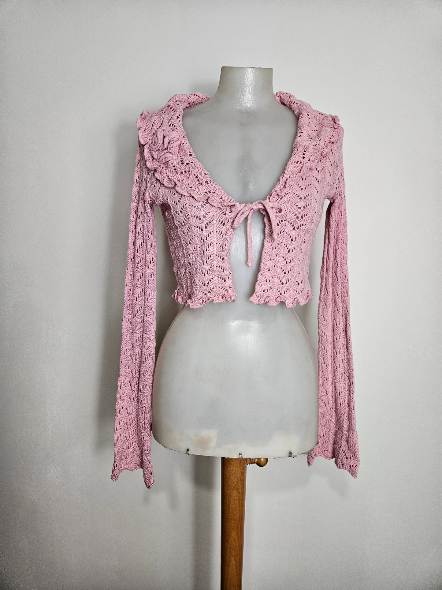 Pink crochet bolero