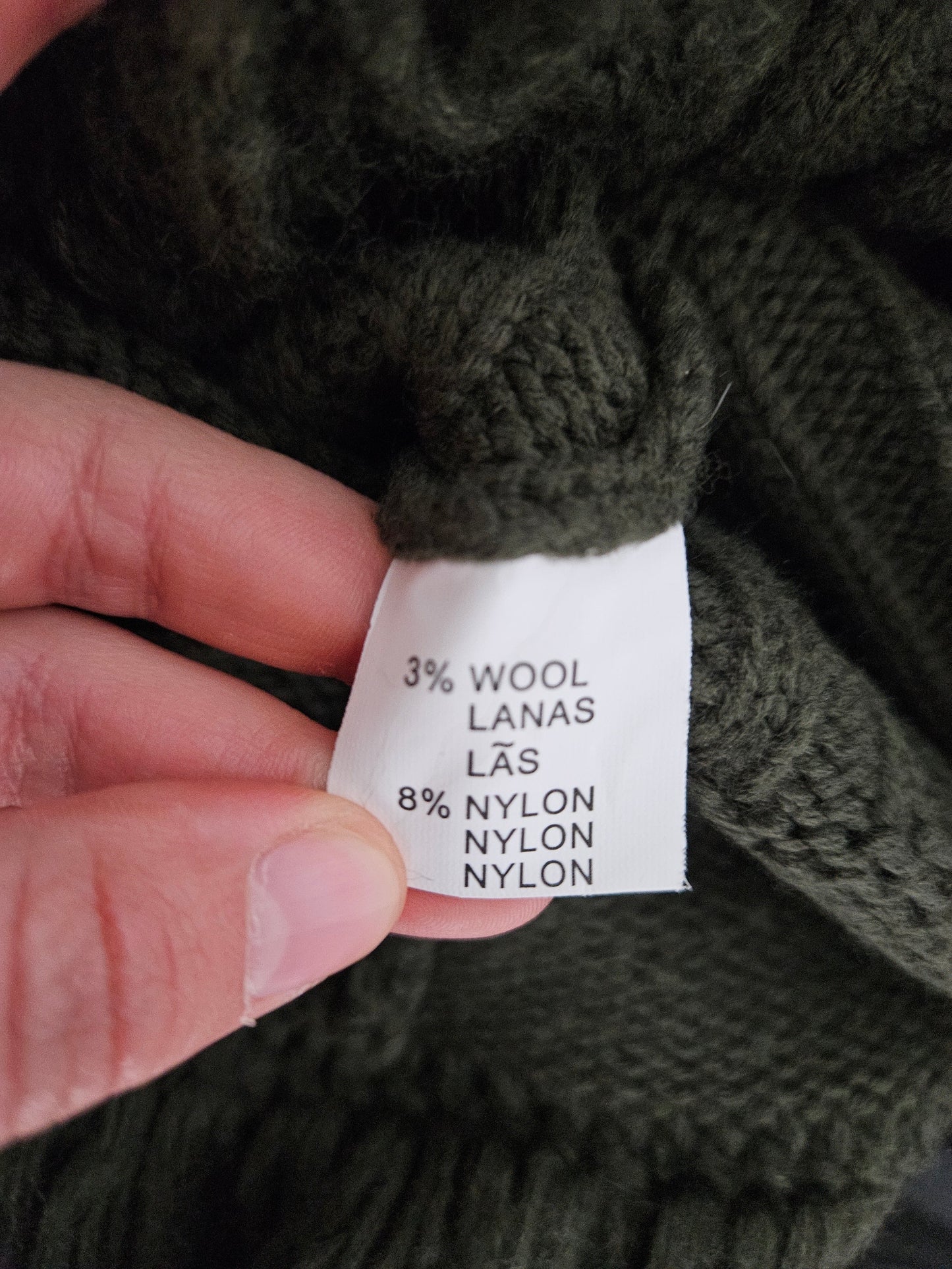 Khaki crochet cardigan