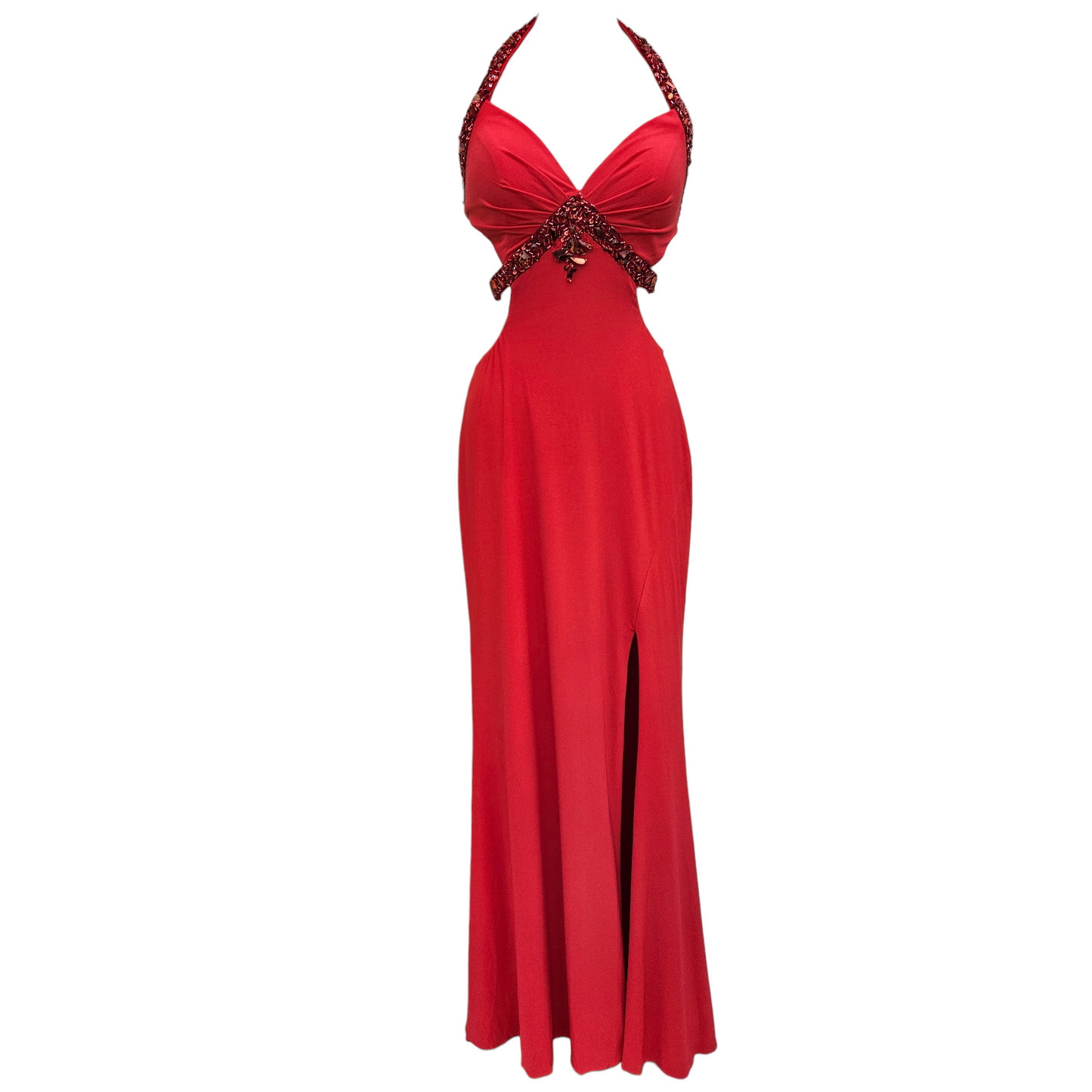 Robe rouge dos nu