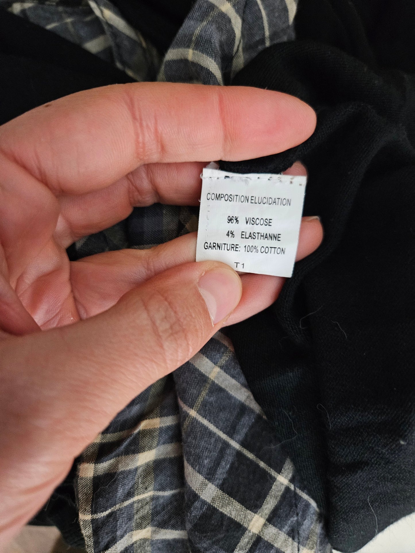 Haut en superposition doublure tartan
