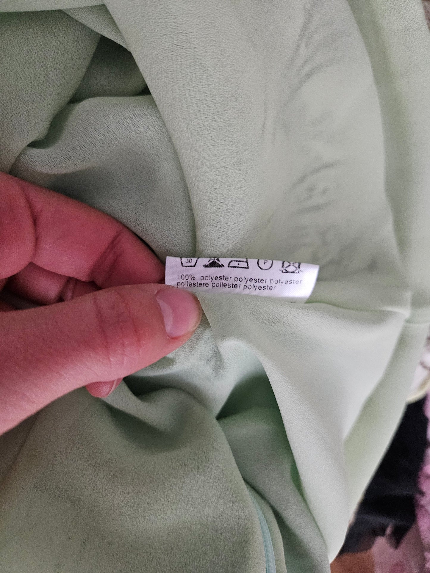 Robe en voile fleuri bleu et vert