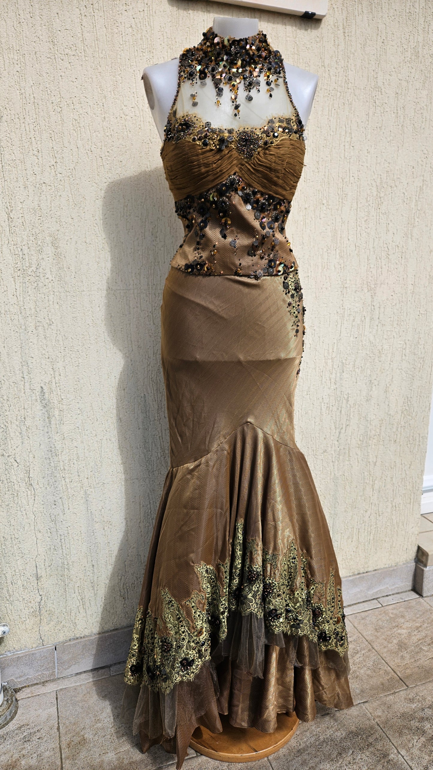 Conjunto de noche marrón