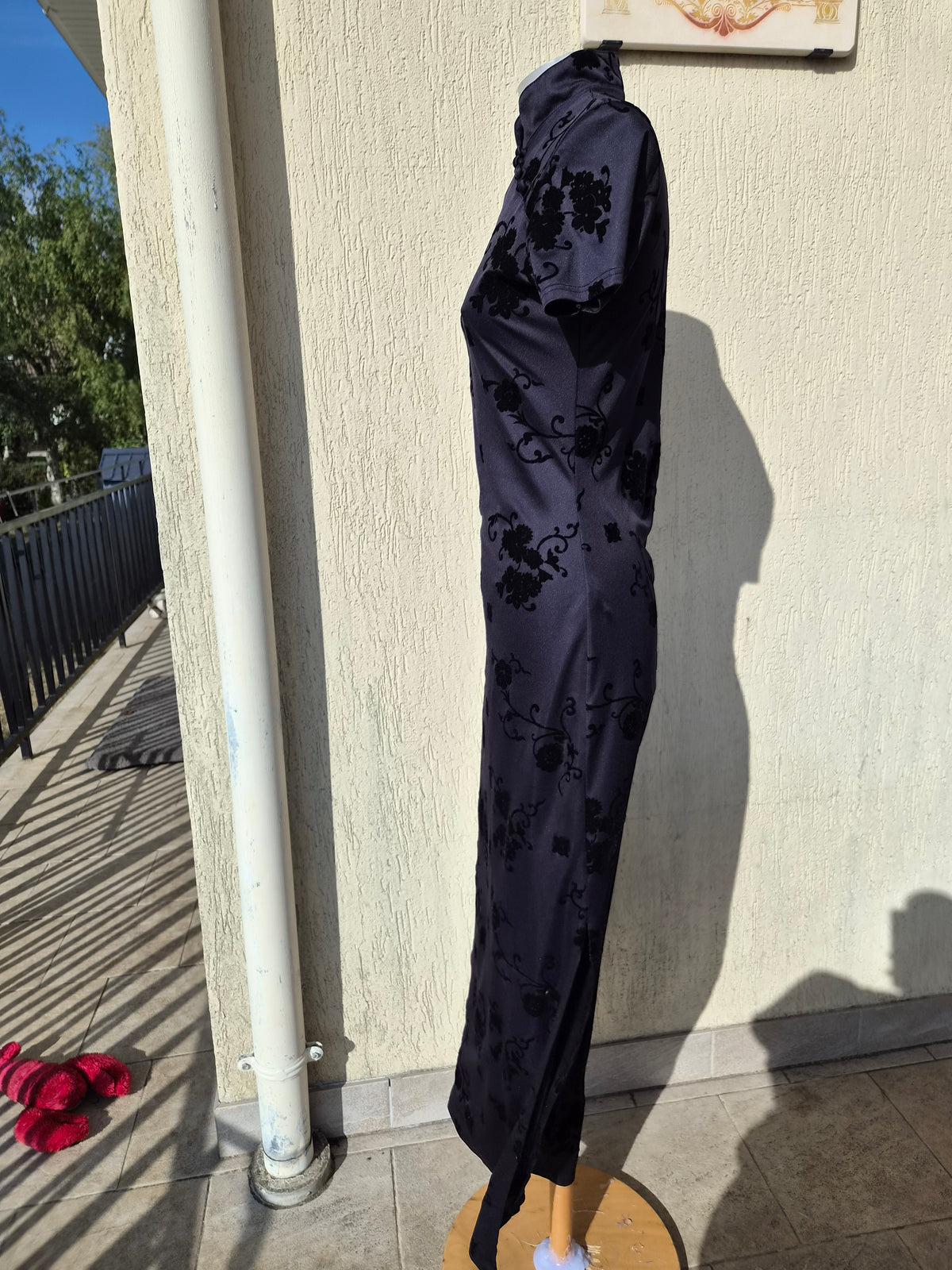 Robe noire col Mao