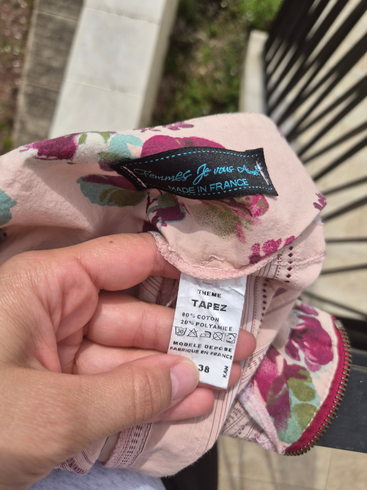 Jupe rose double zip