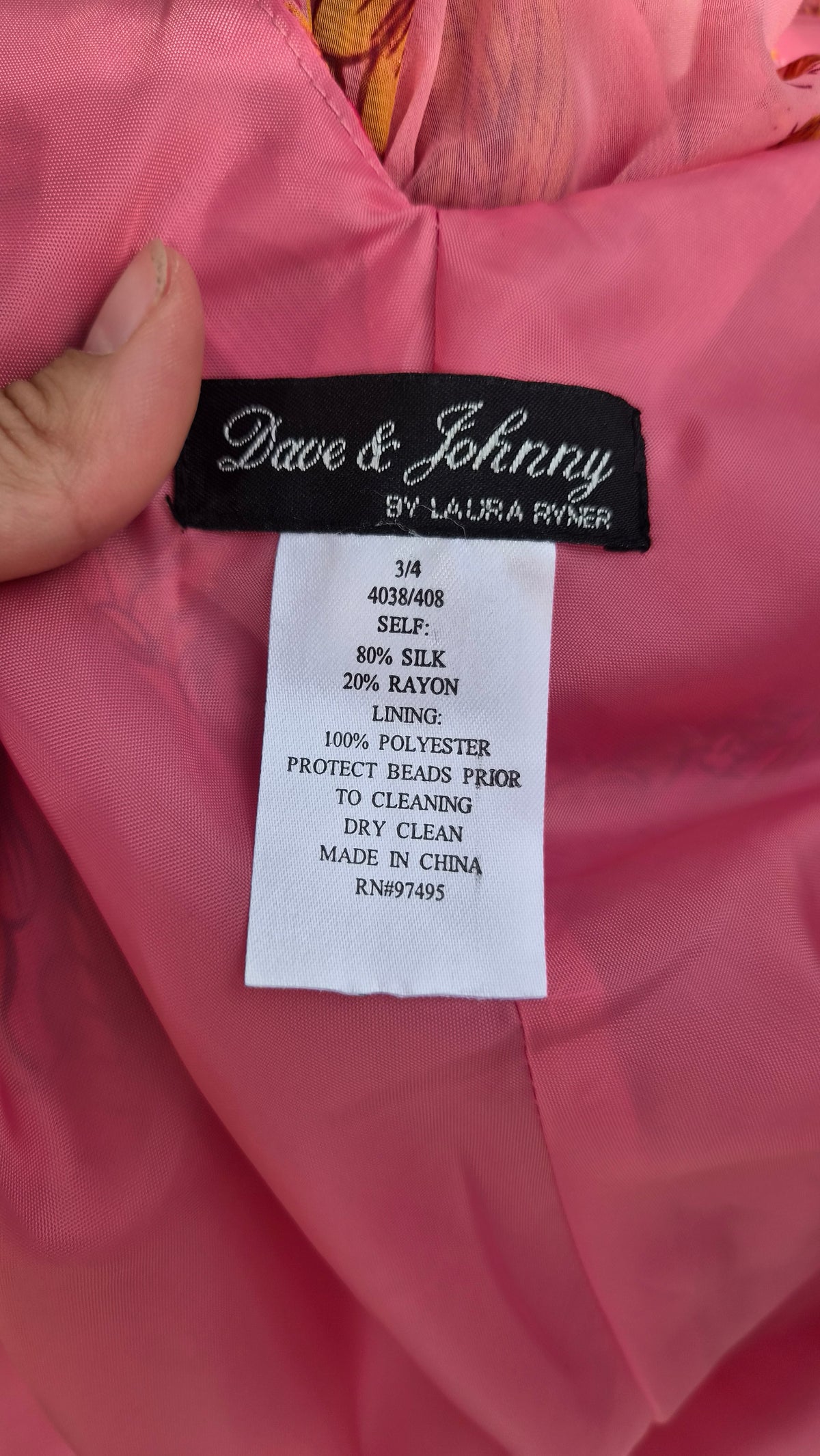 Dave & Johnny floral silk dress