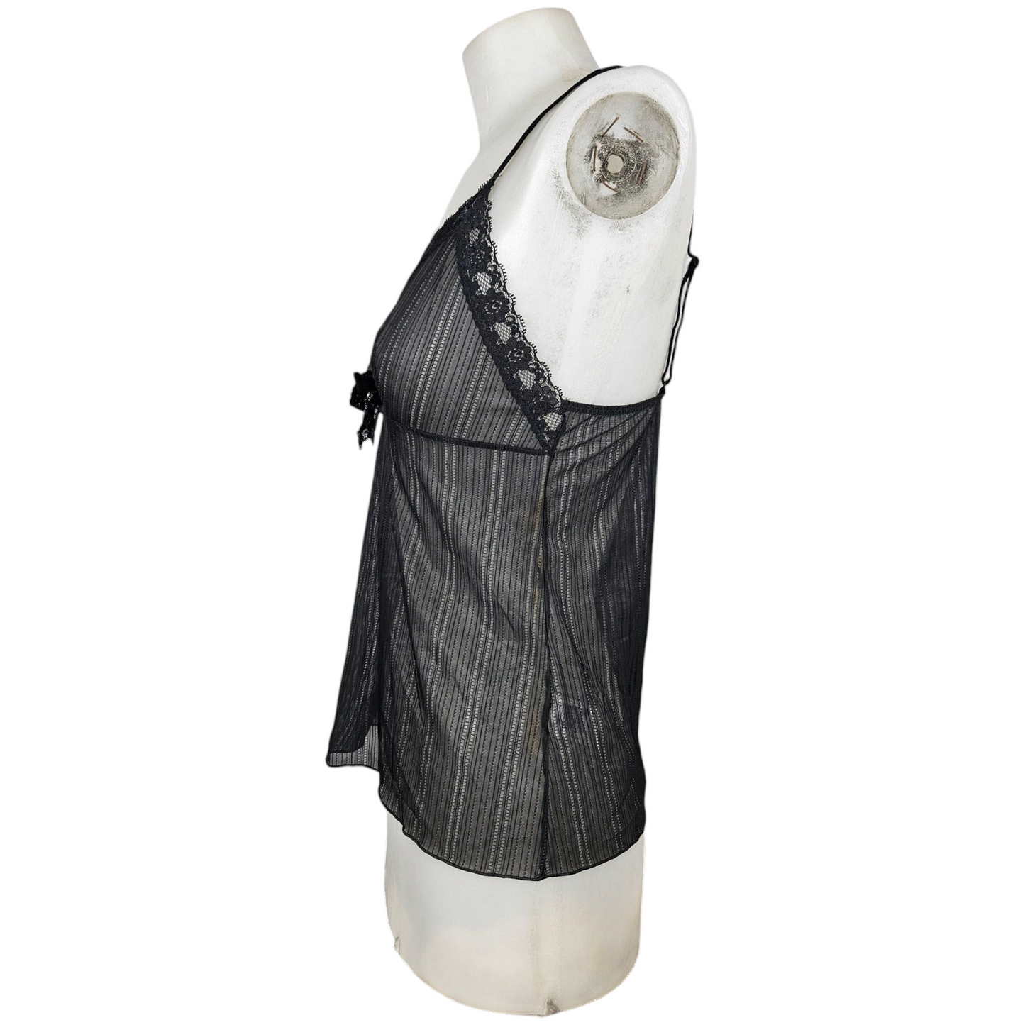 Top en voile noir esprit lingerie