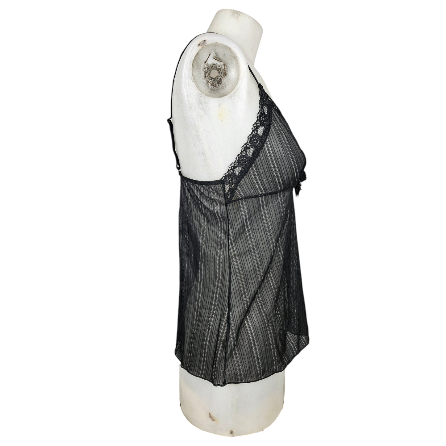 Top en voile noir esprit lingerie