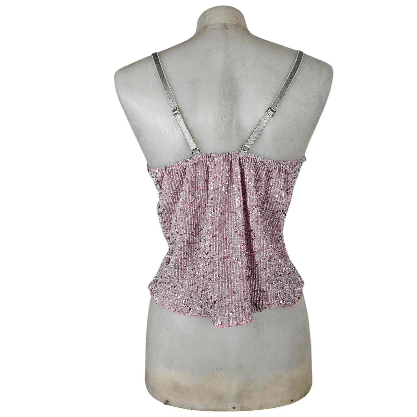 Top à sequins rose clair