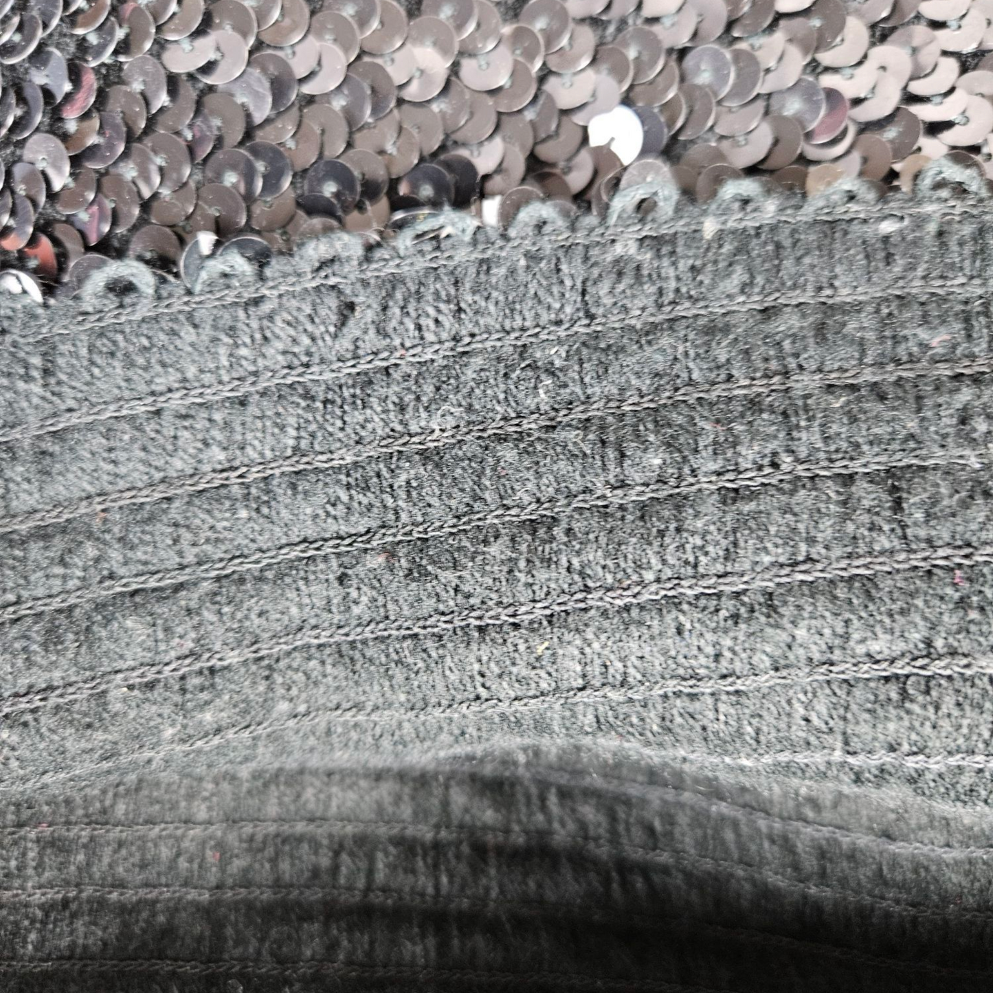 Top strapless en sequins