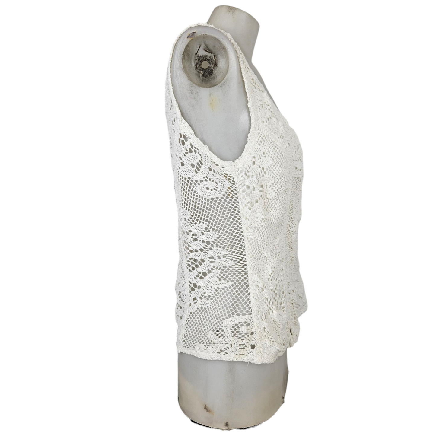 Top esprit corset en crochet blanc