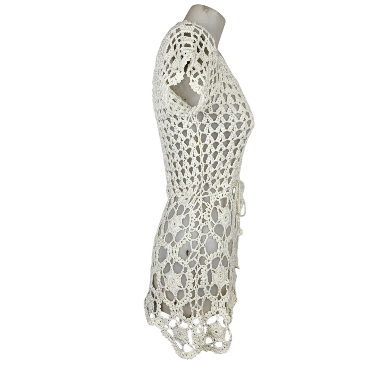 Top en crochet blanc
