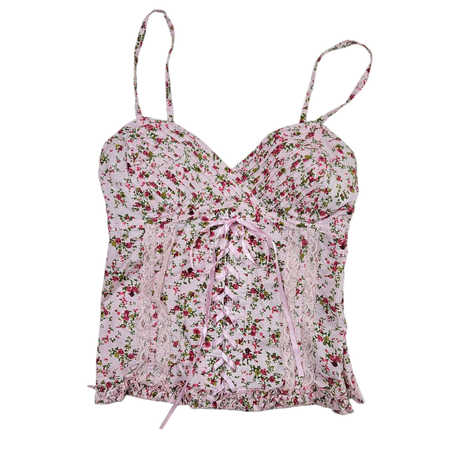 Haut esprit corset romantique fleuri