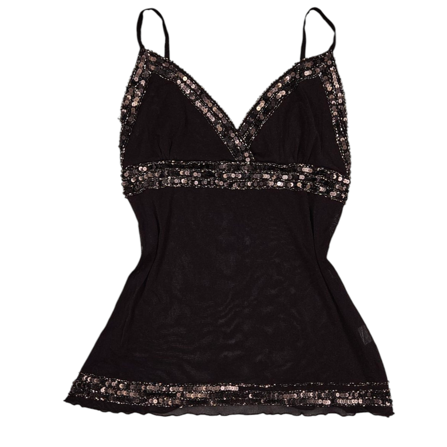 Débardeur en voile et sequins