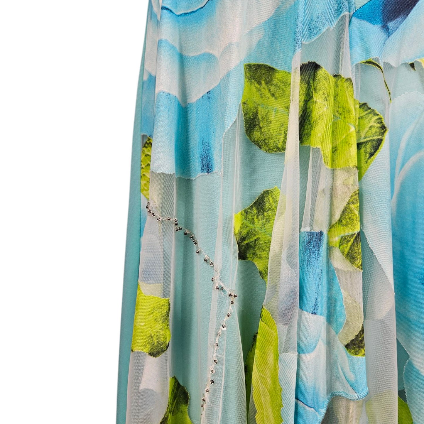 Jupe asymétrique à motif floral