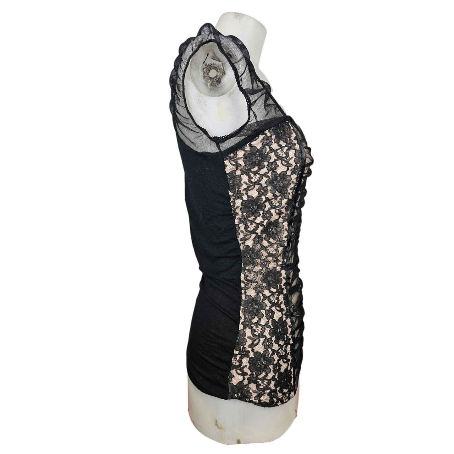 Top en voile et dentelle