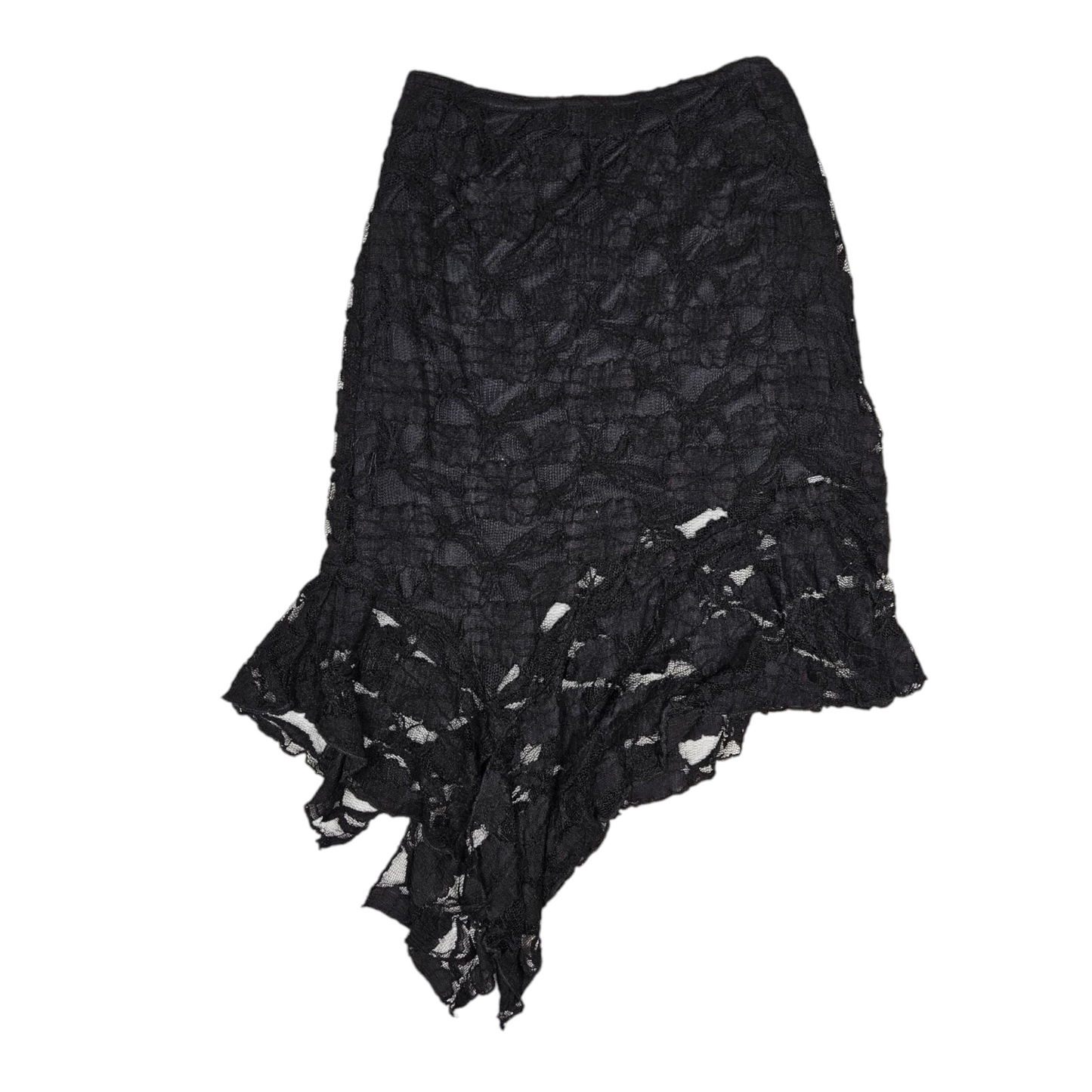 Jupe courte asymétrique en dentelle