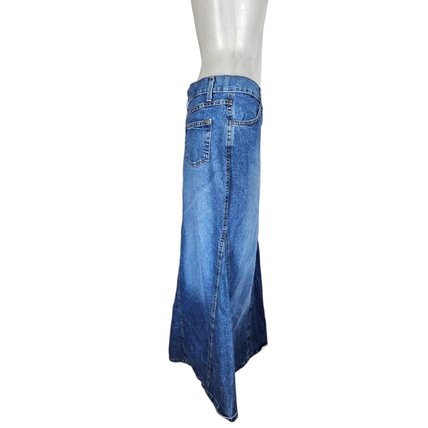 Maxi jupe sirène en denim