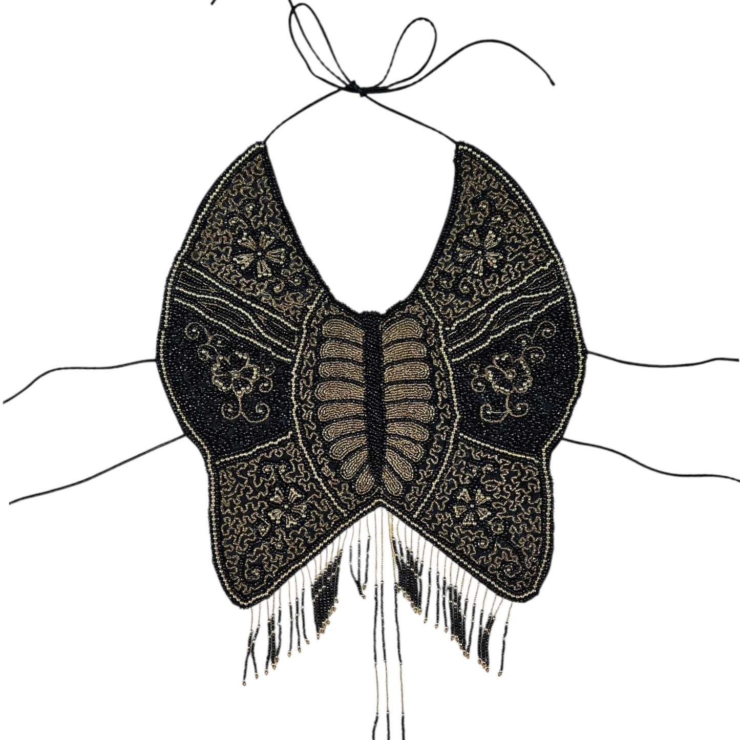 Haut dos nu papillon brodé de perles