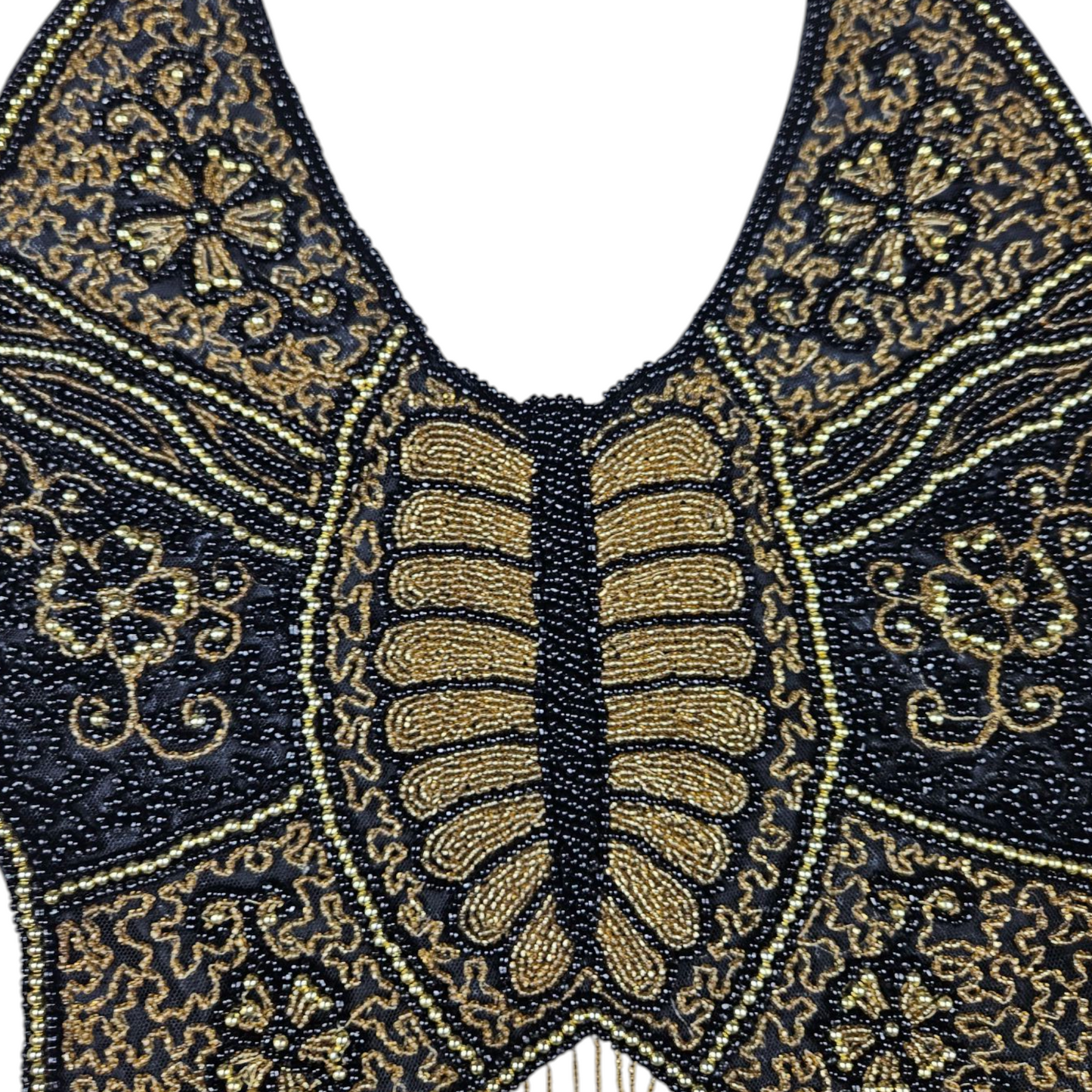 Haut dos nu papillon brodé de perles