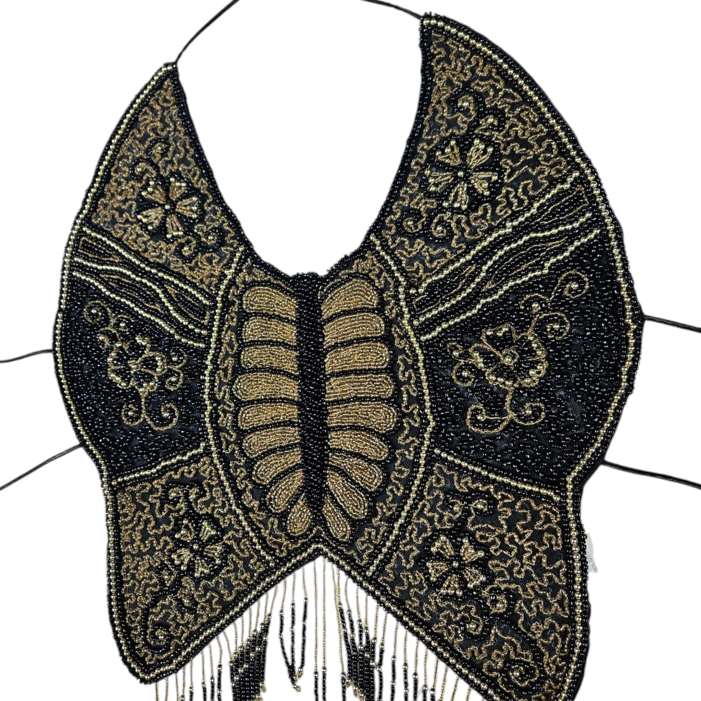 Haut dos nu papillon brodé de perles